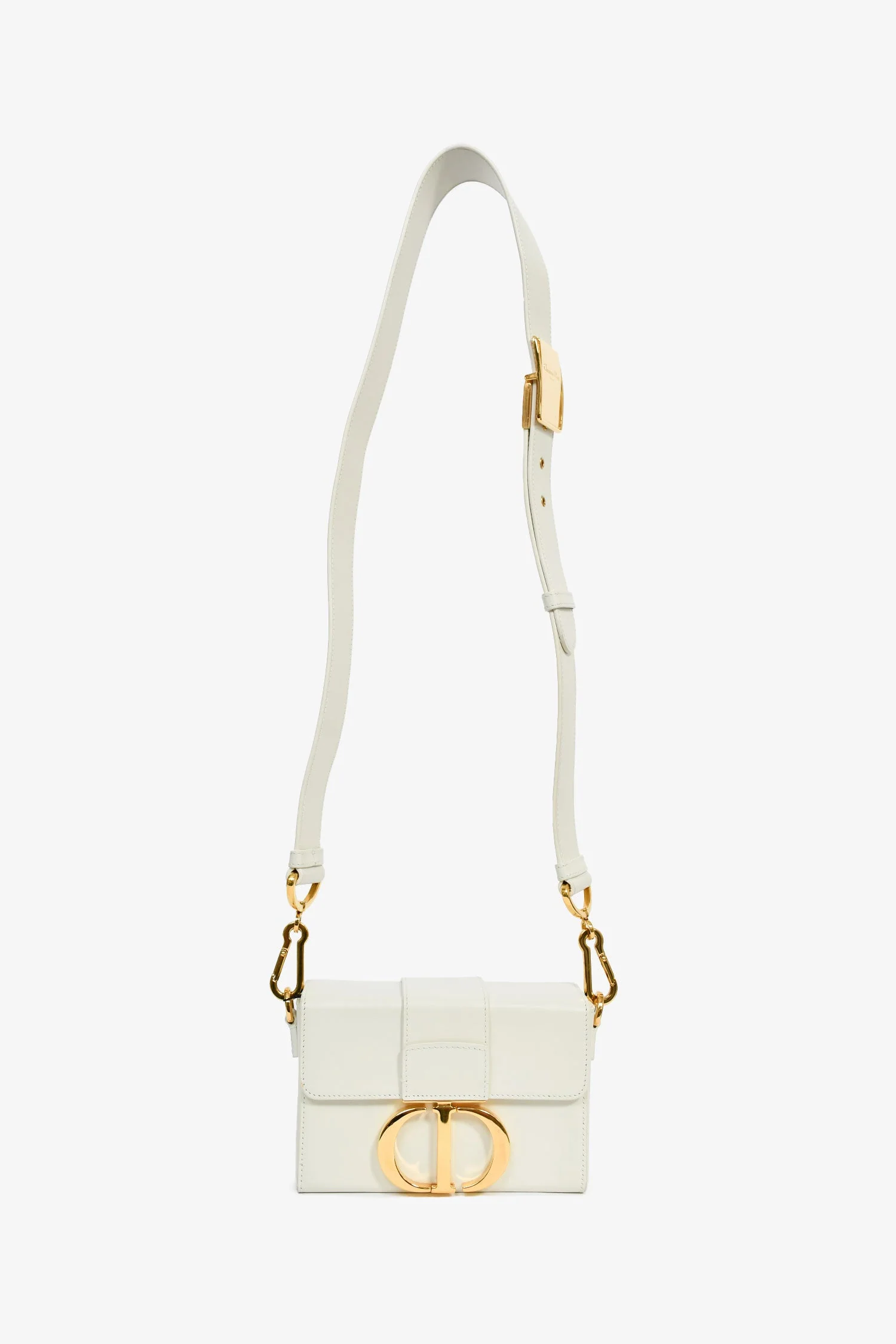 Christian Dior White Leather 'Sac 30 Montaigne Mini' Crossbody - Image 7