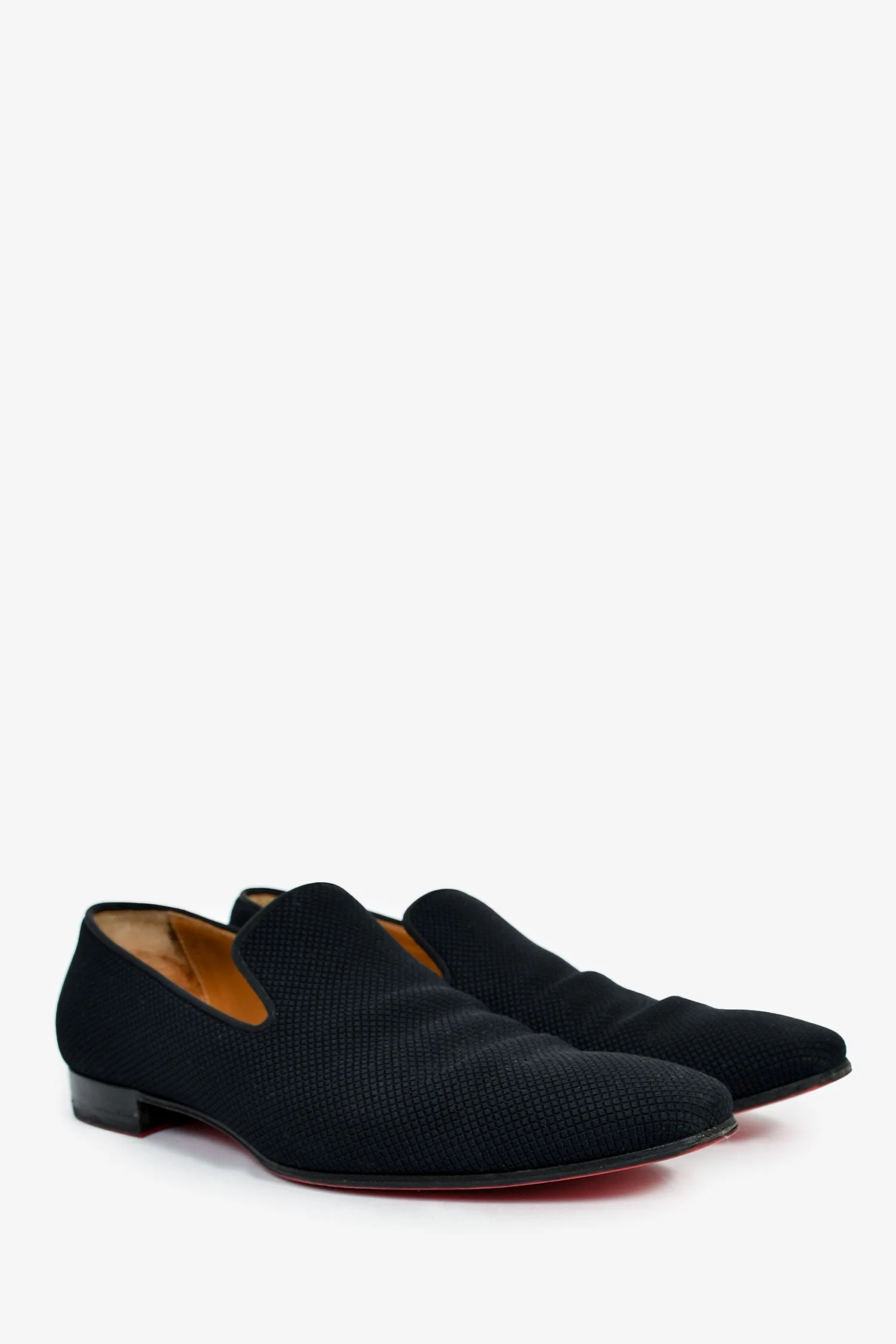 Christian Louboutin Black Fabric Loafers Size 42.5 Mens - Image 2