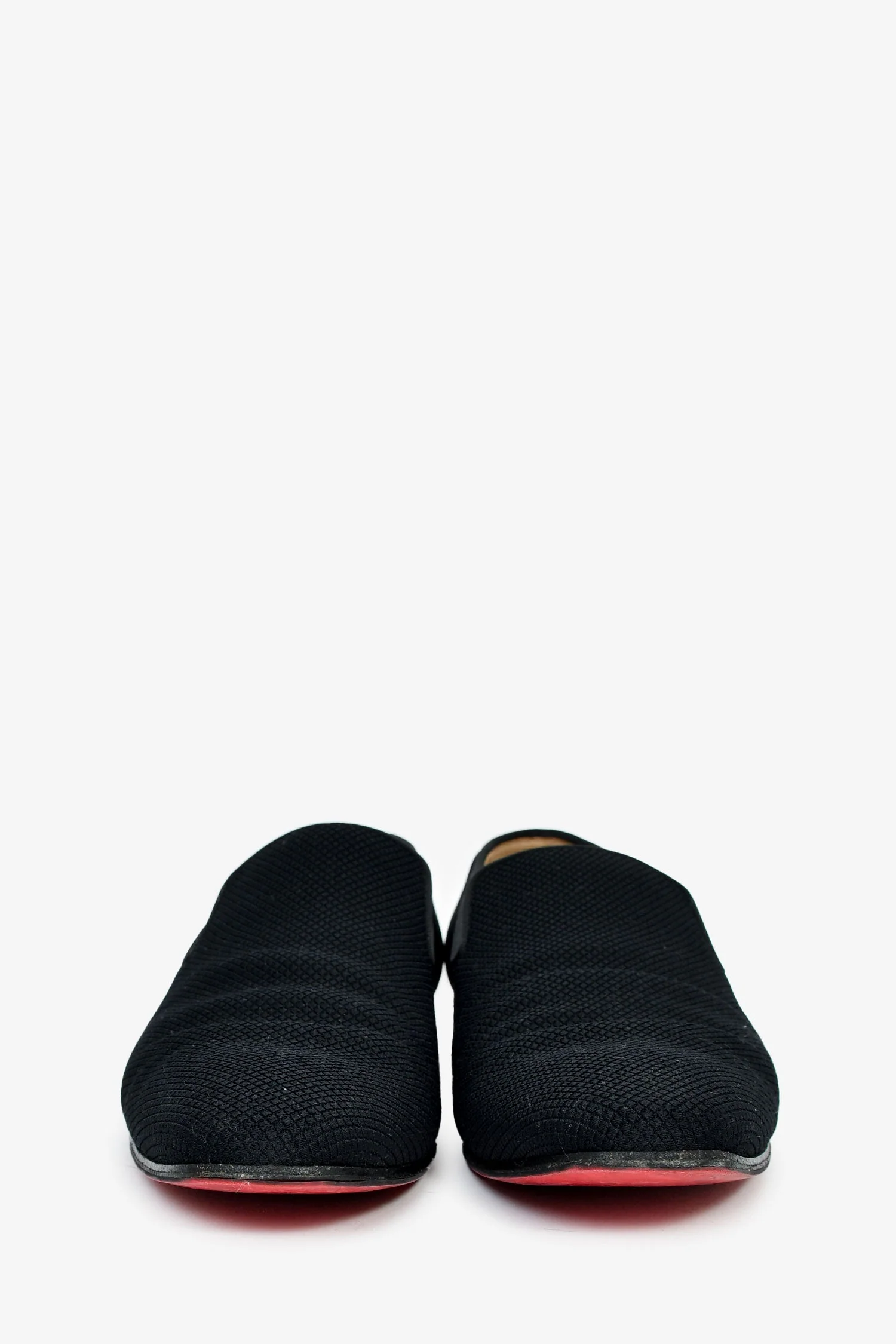 Christian Louboutin Black Fabric Loafers Size 42.5 Mens - Image 3