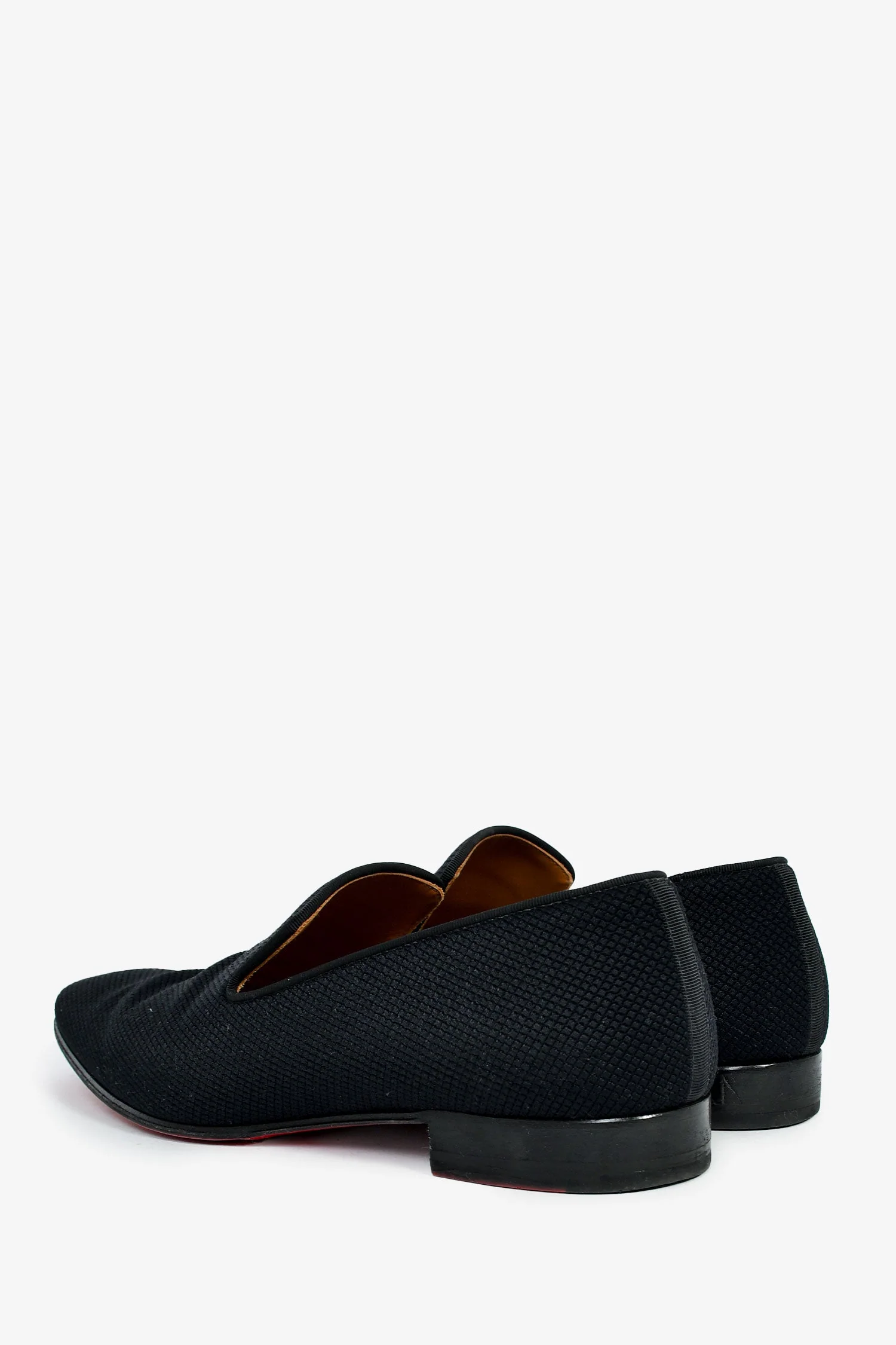 Christian Louboutin Black Fabric Loafers Size 42.5 Mens - Image 4