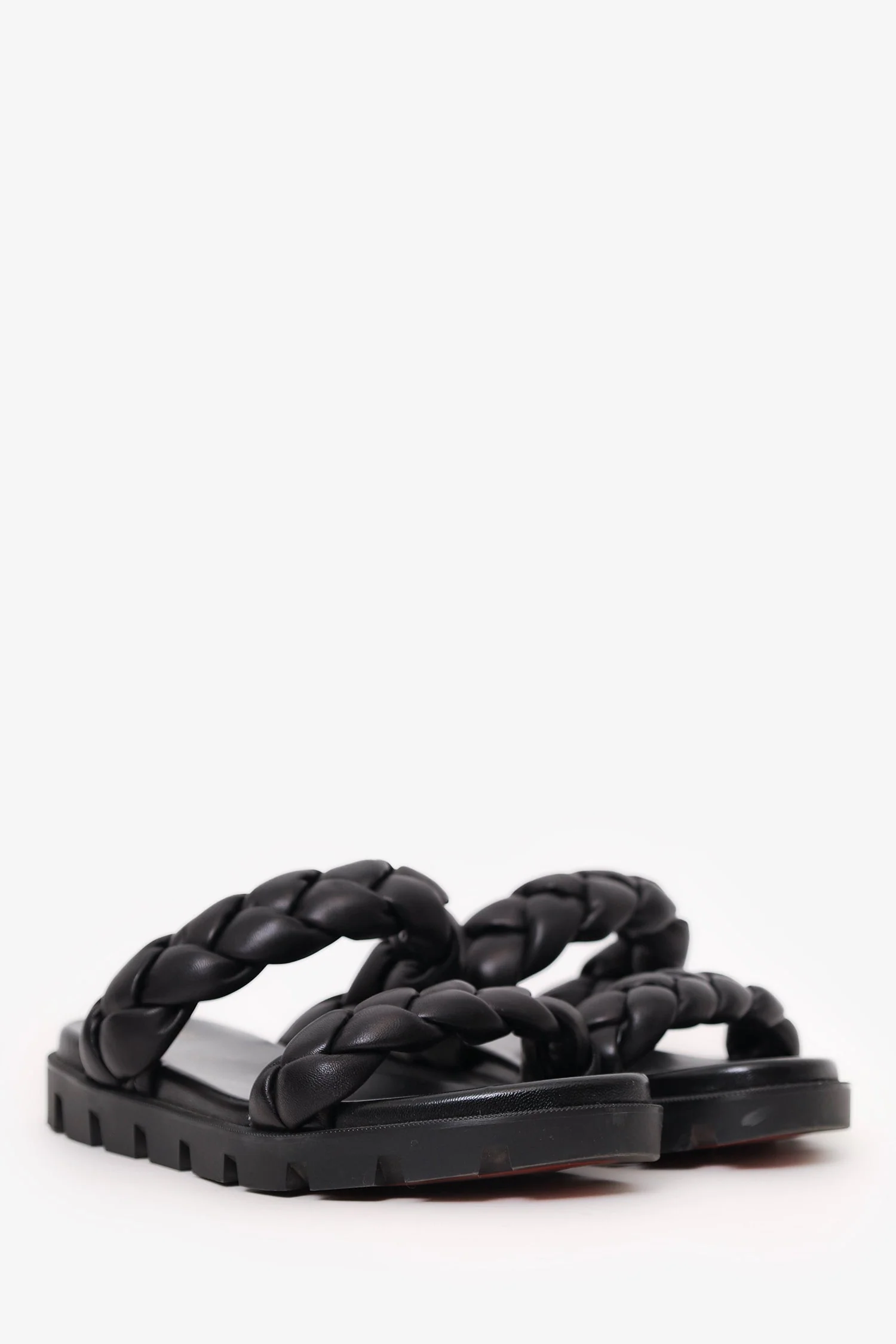 Christian Louboutin Black Leather Just Brio Sandals Size 41 - Image 2