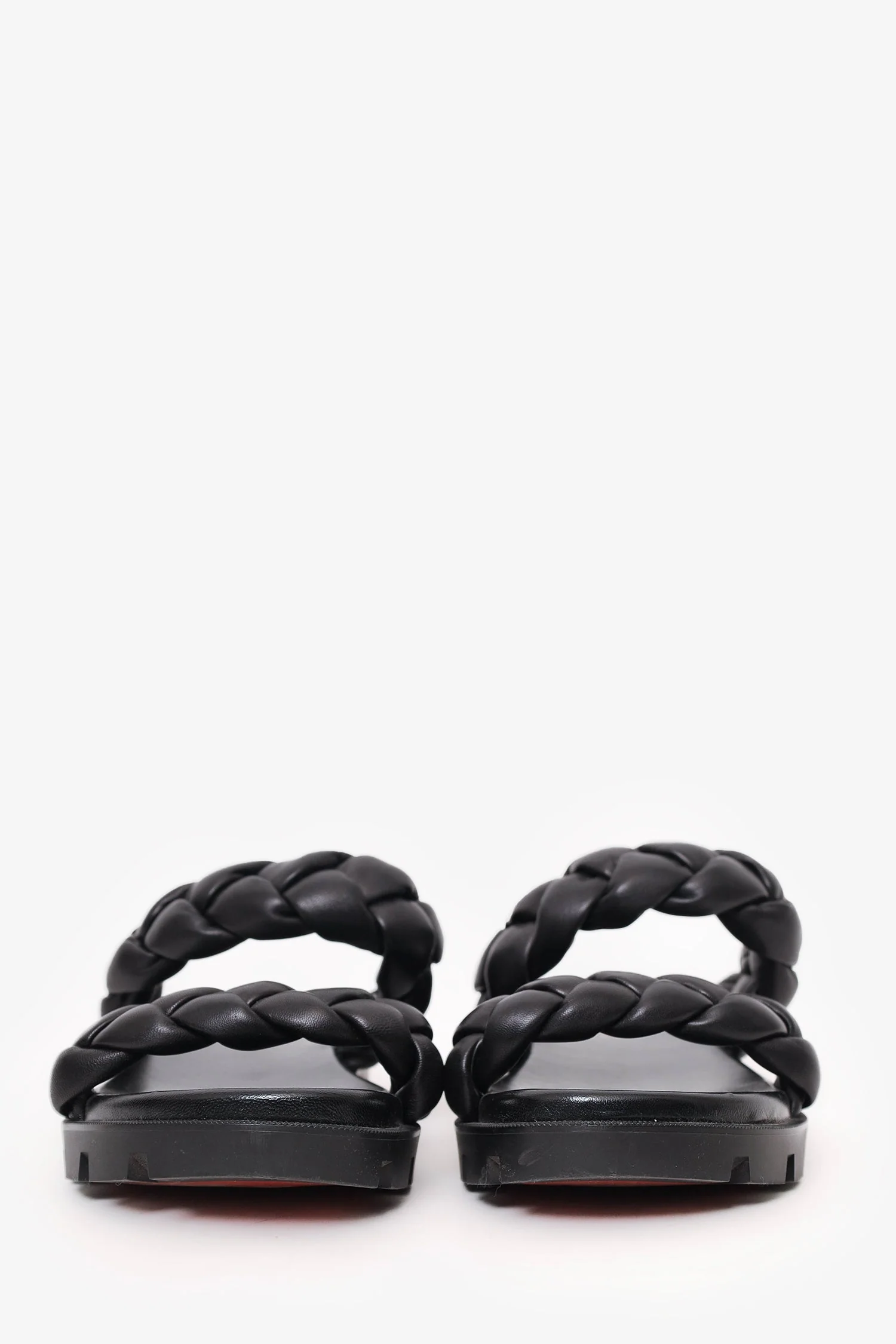 Christian Louboutin Black Leather Just Brio Sandals Size 41 - Image 3