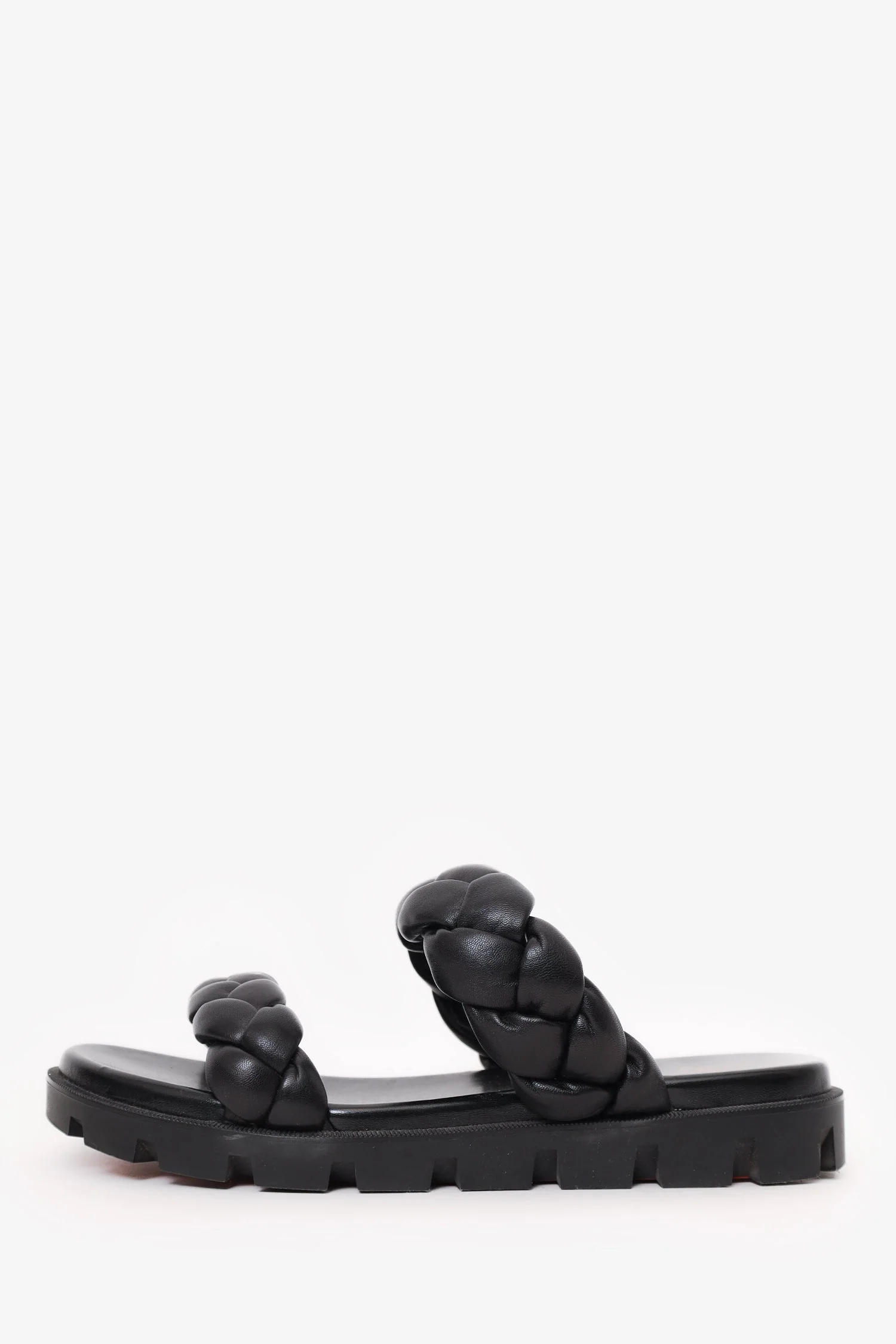 Christian Louboutin Black Leather Just Brio Sandals Size 41 - Image 5