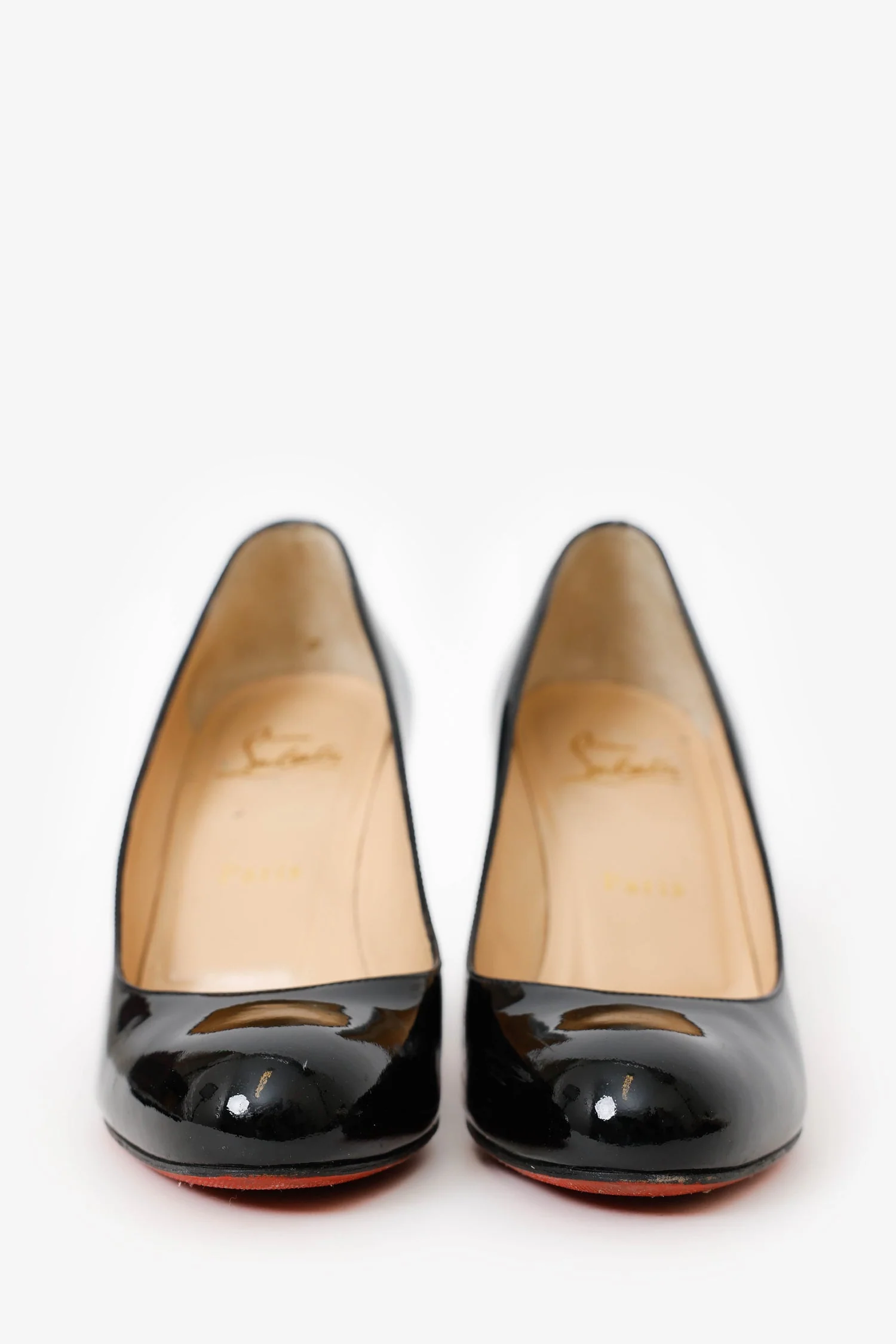 Christian Louboutin Black Patent Round Toe Pumps Size 36.5 - Image 3