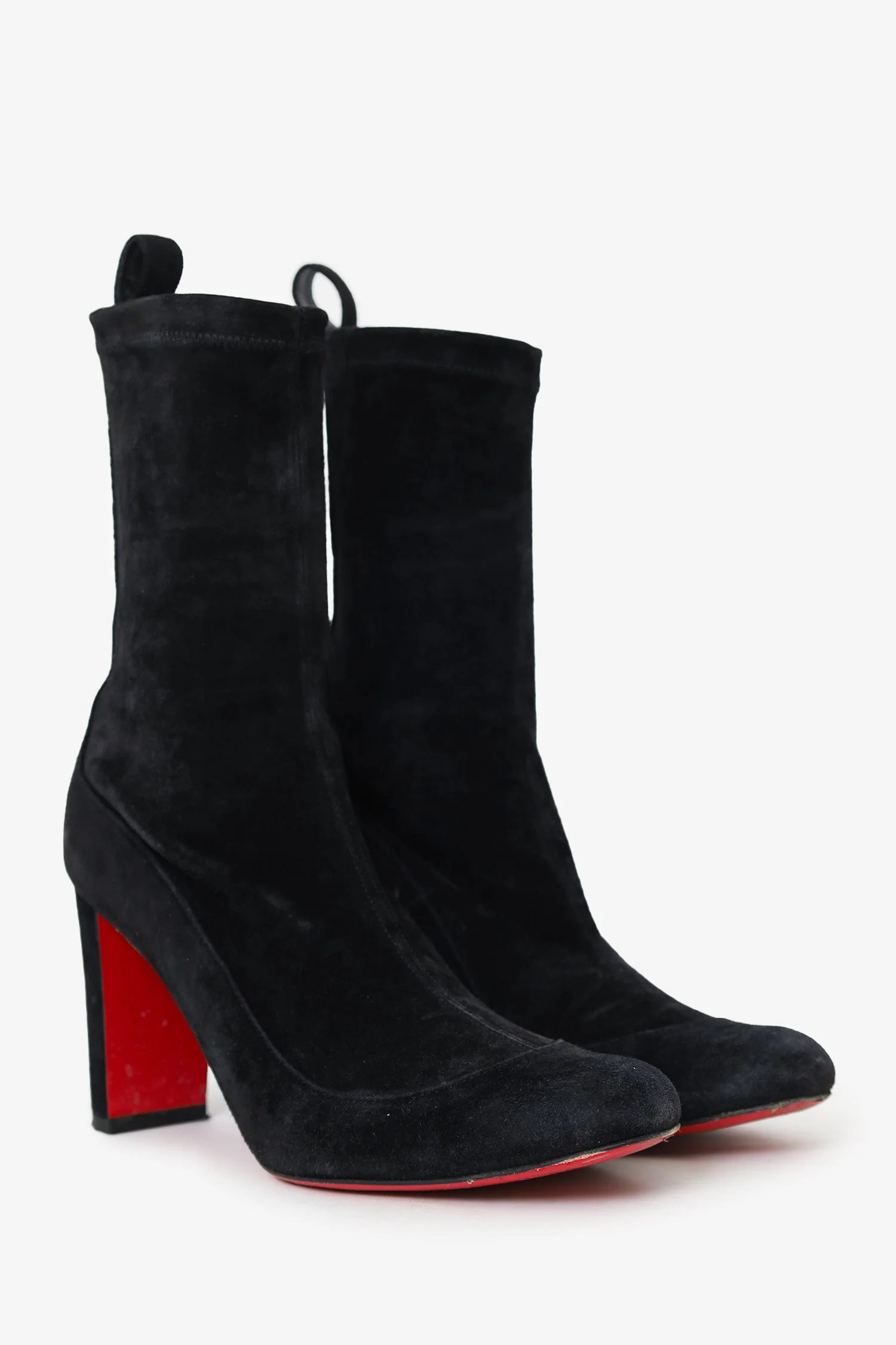 Christian Louboutin Black Suede Gena Ankle Boots Size 36.5 - Image 2