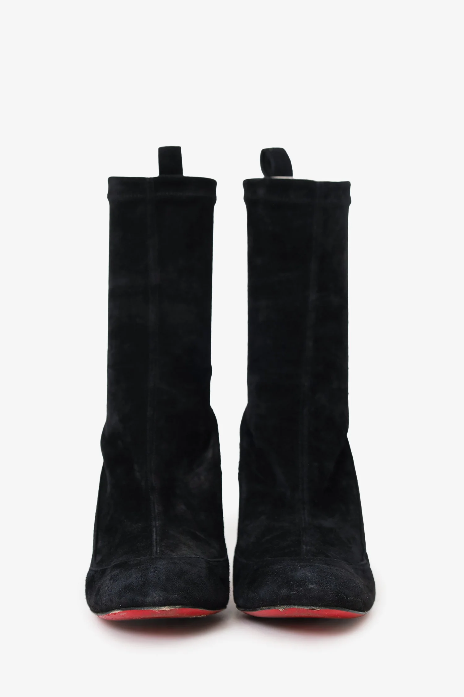 Christian Louboutin Black Suede Gena Ankle Boots Size 36.5 - Image 3
