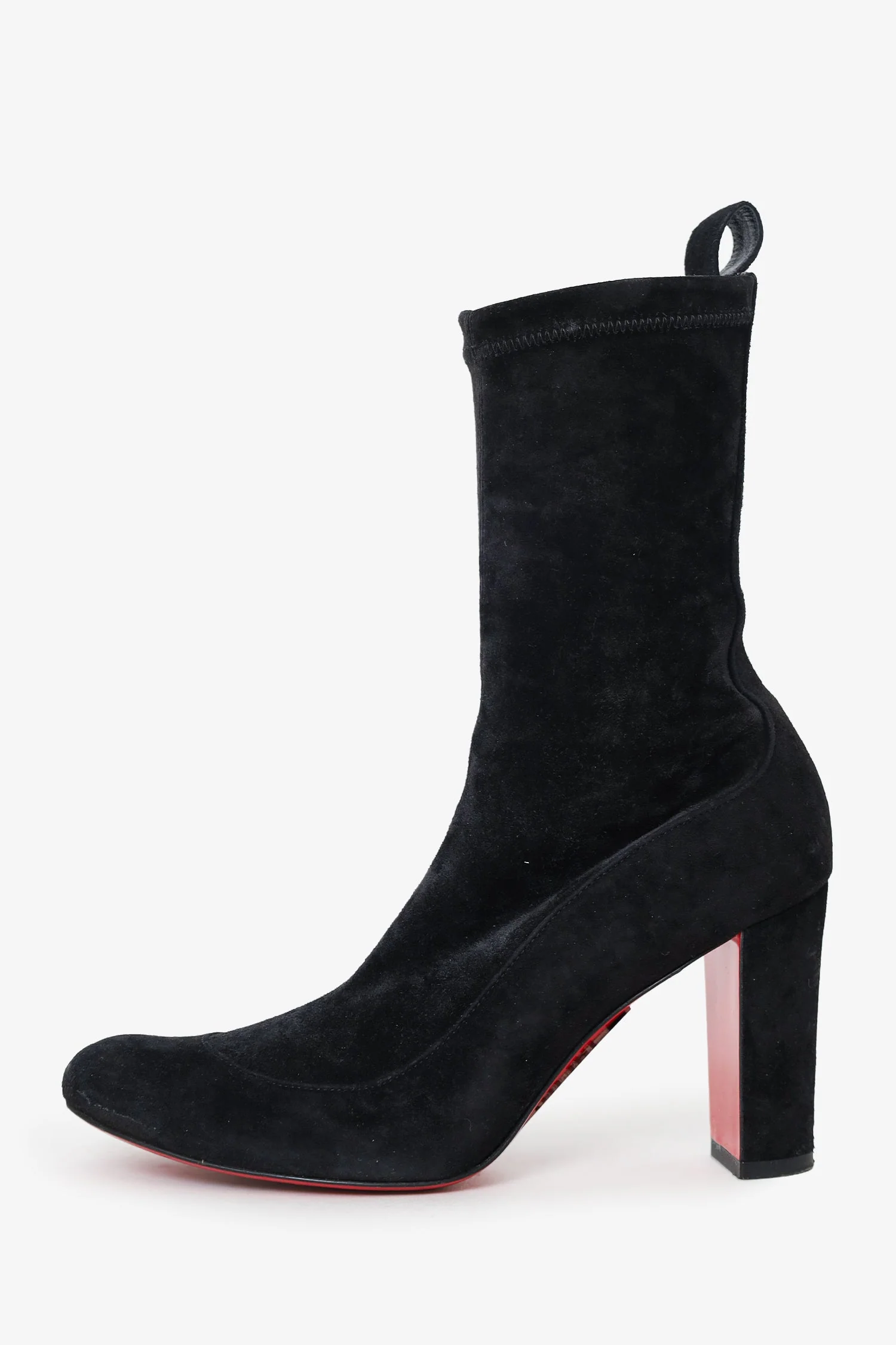 Christian Louboutin Black Suede Gena Ankle Boots Size 36.5 - Image 4