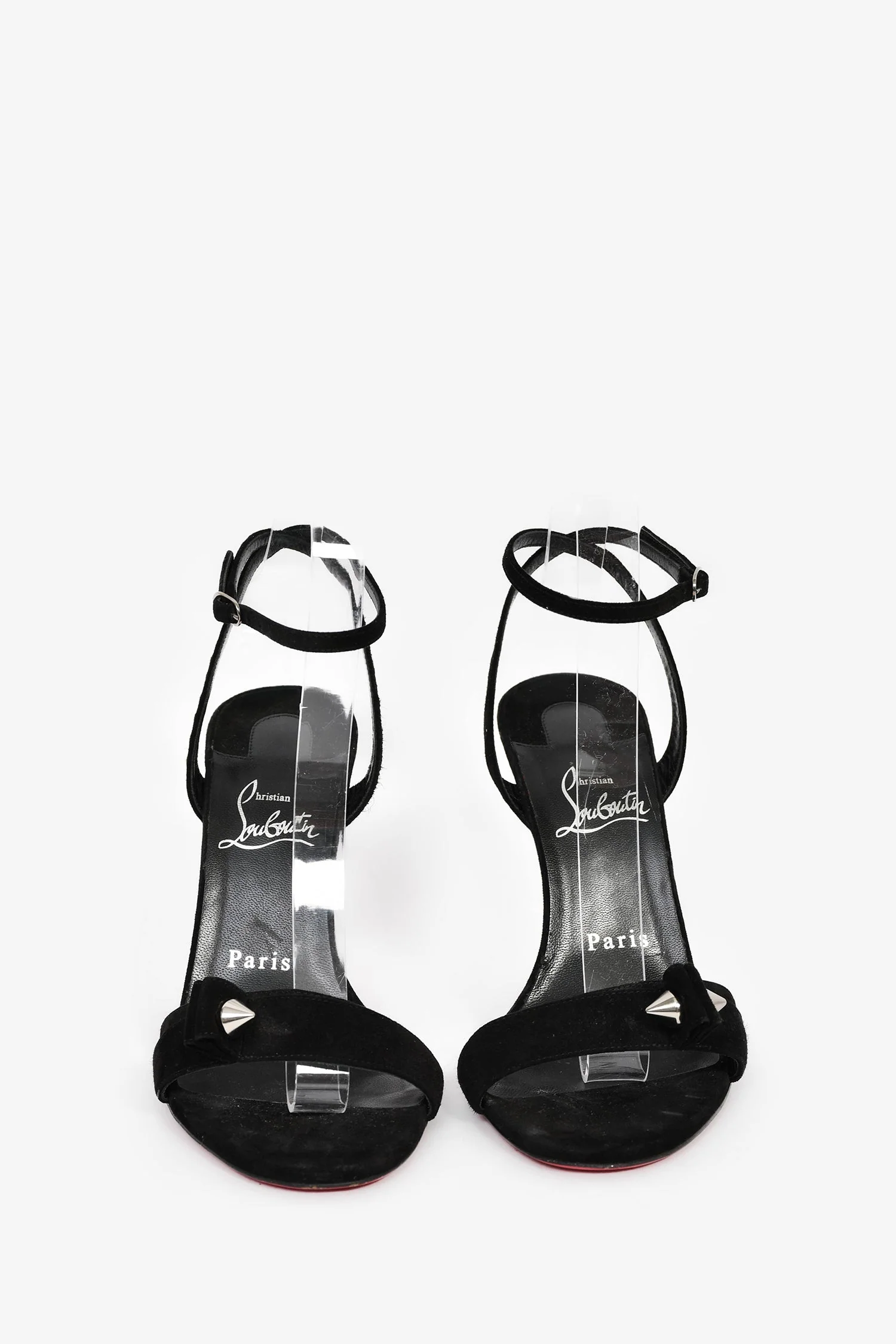 Christian Louboutin Black Suede Stud Heels Size 37.5 - Image 3