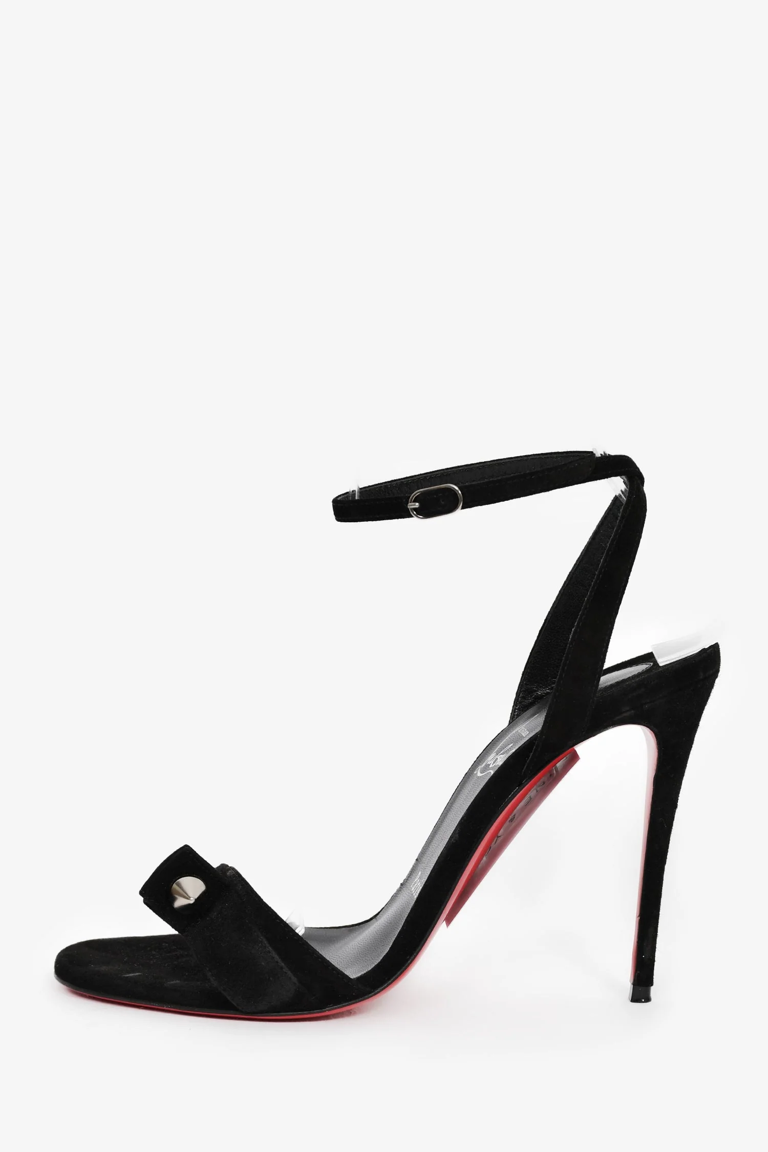 Christian Louboutin Black Suede Stud Heels Size 37.5 - Image 4