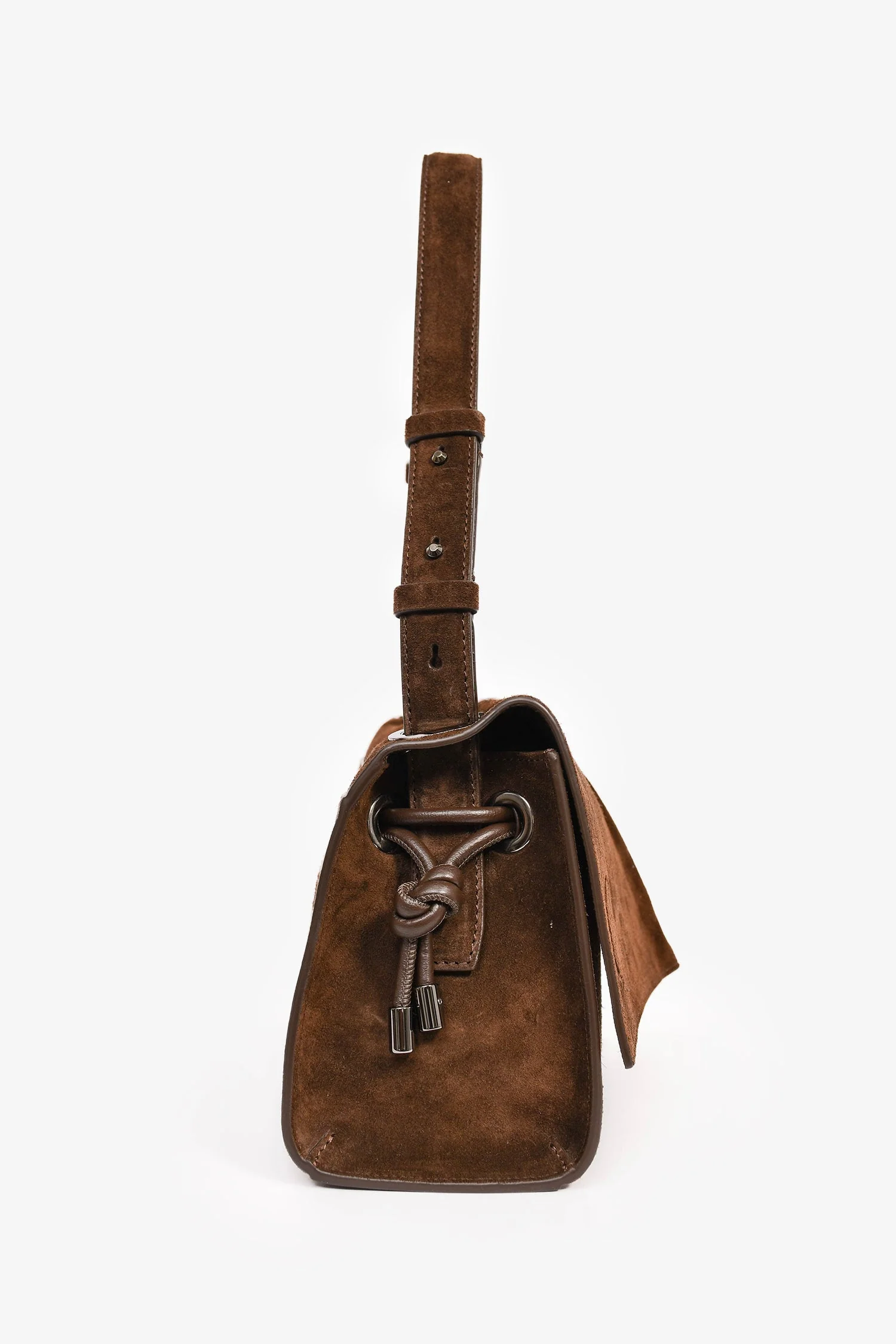 Christian Louboutin Brown Suede Baggy Small Shoulder Bag - Image 3