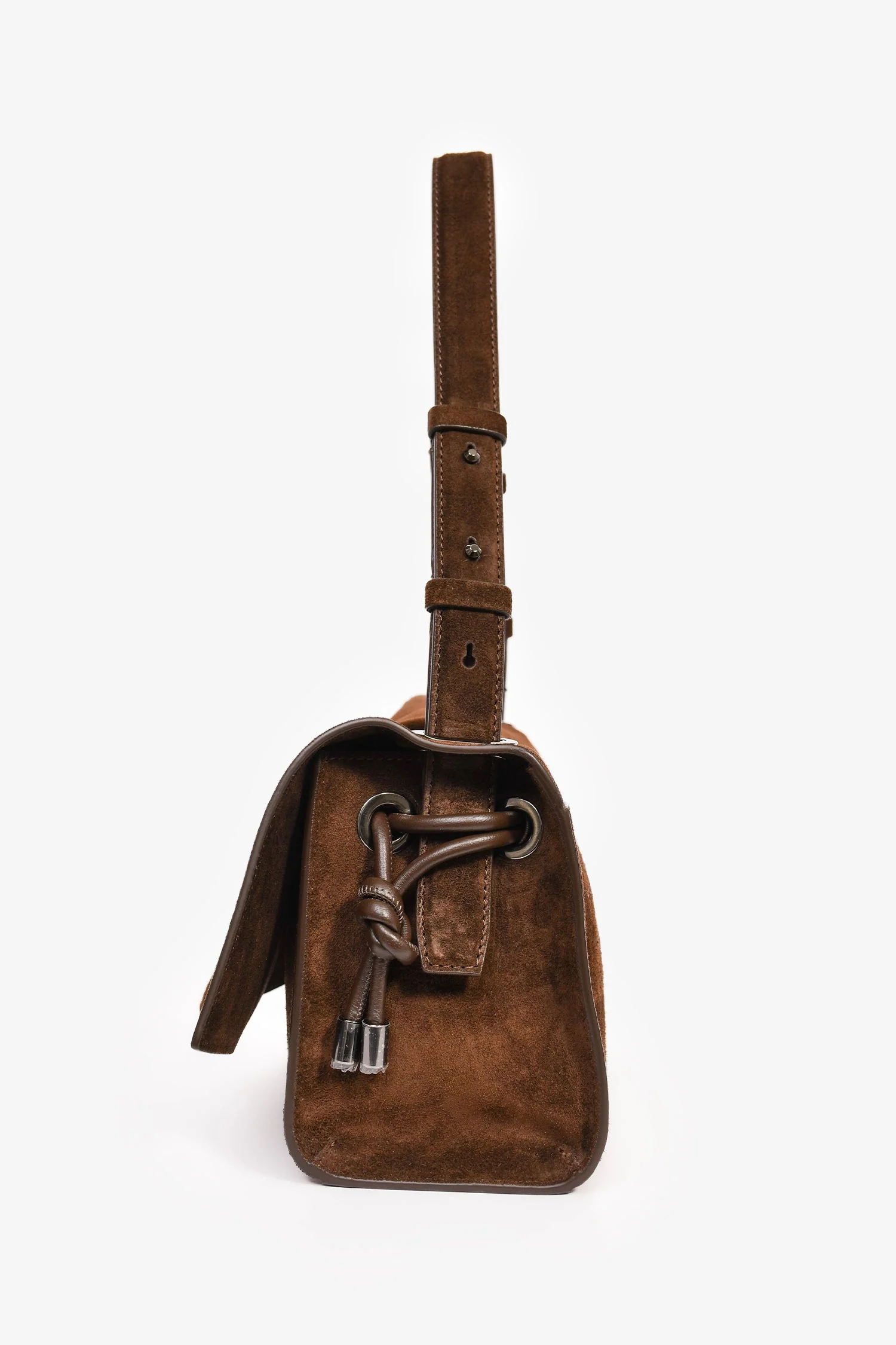 Christian Louboutin Brown Suede Baggy Small Shoulder Bag - Image 4