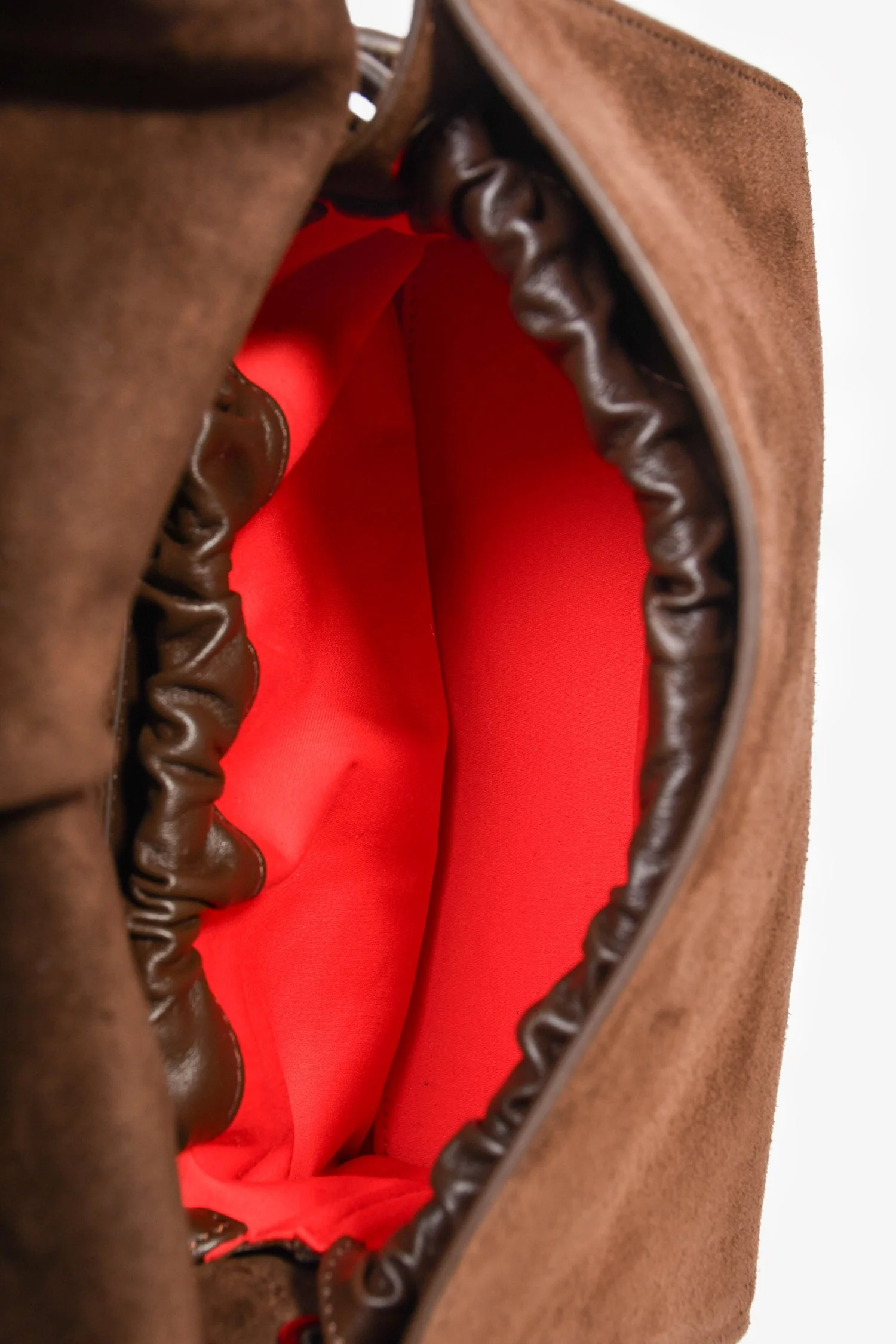 Christian Louboutin Brown Suede Baggy Small Shoulder Bag - Image 6