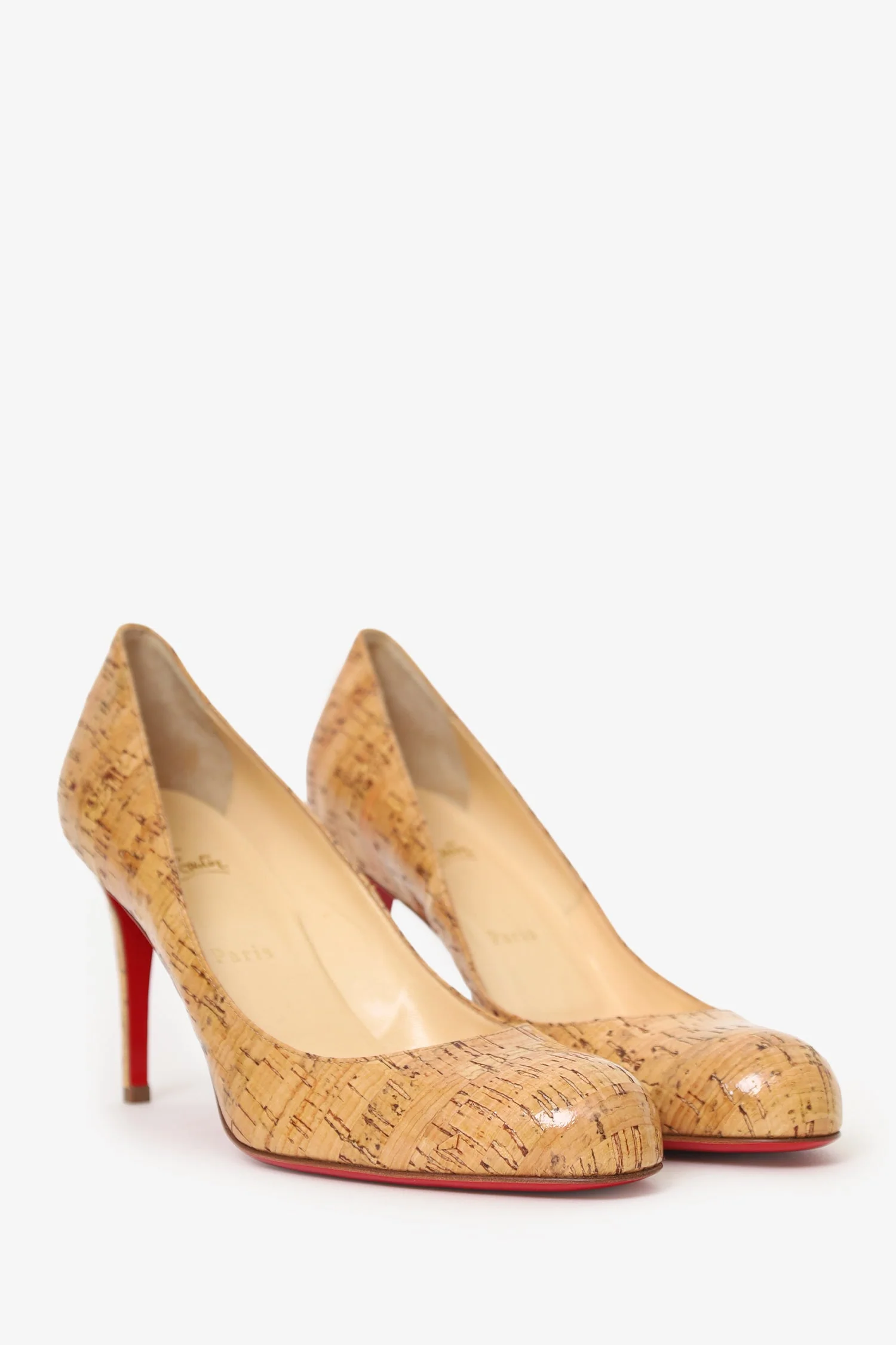 Christian Louboutin Cork Lucido Heels Size 41 - Image 2