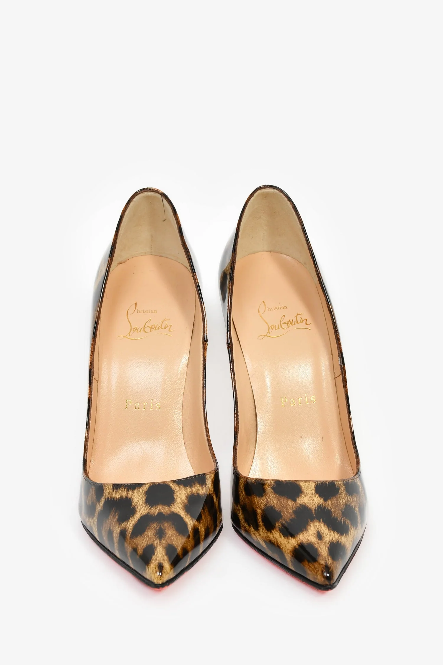 Christian Louboutin Leopard Print Patent Heels Size 37.5 - Image 3
