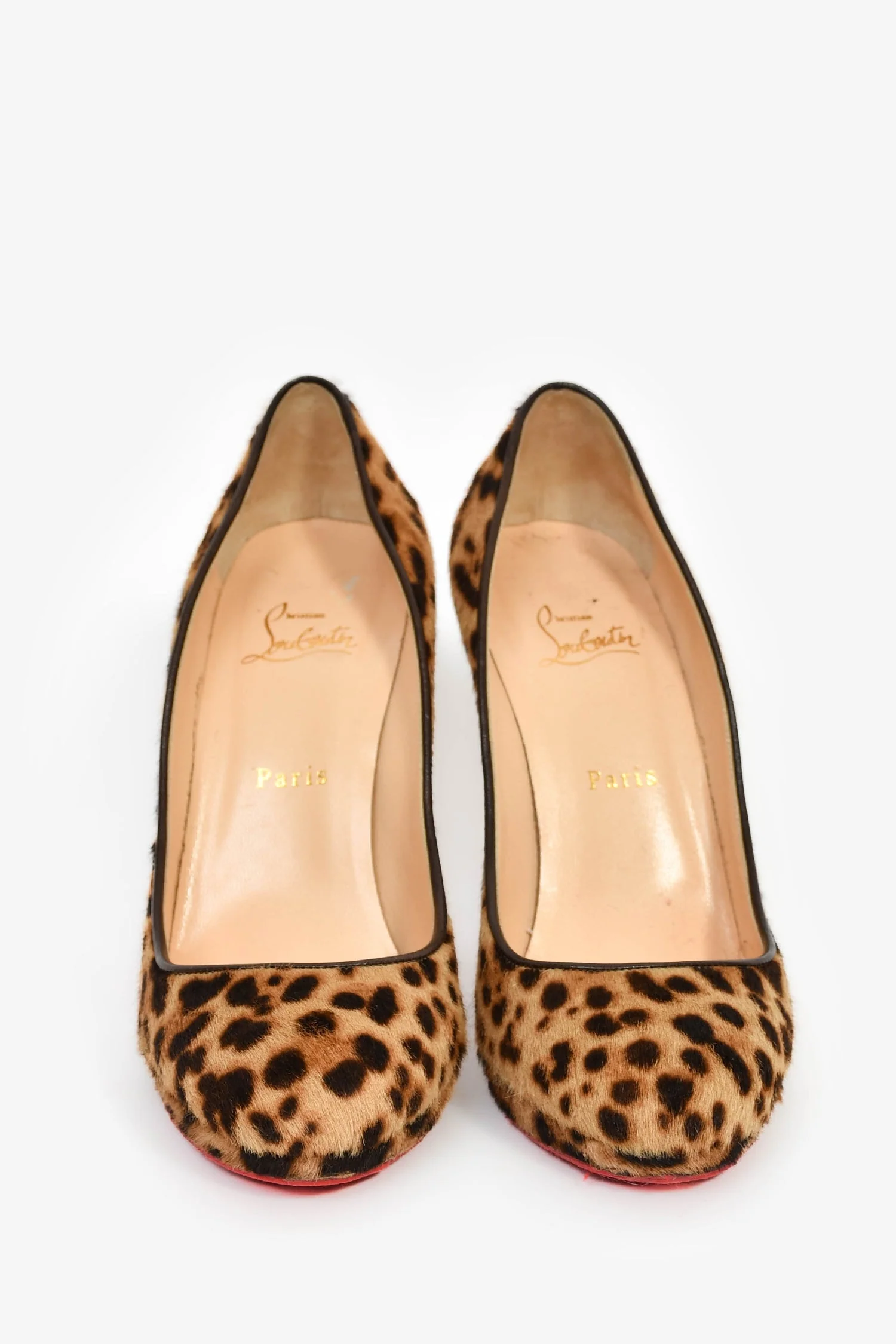 Christian Louboutin Leopard Print Pony Hair Heels Size 40 - Image 3
