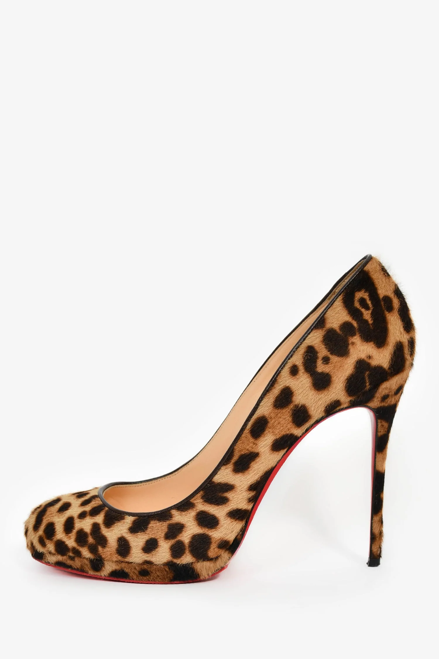 Christian Louboutin Leopard Print Pony Hair Heels Size 40 - Image 4