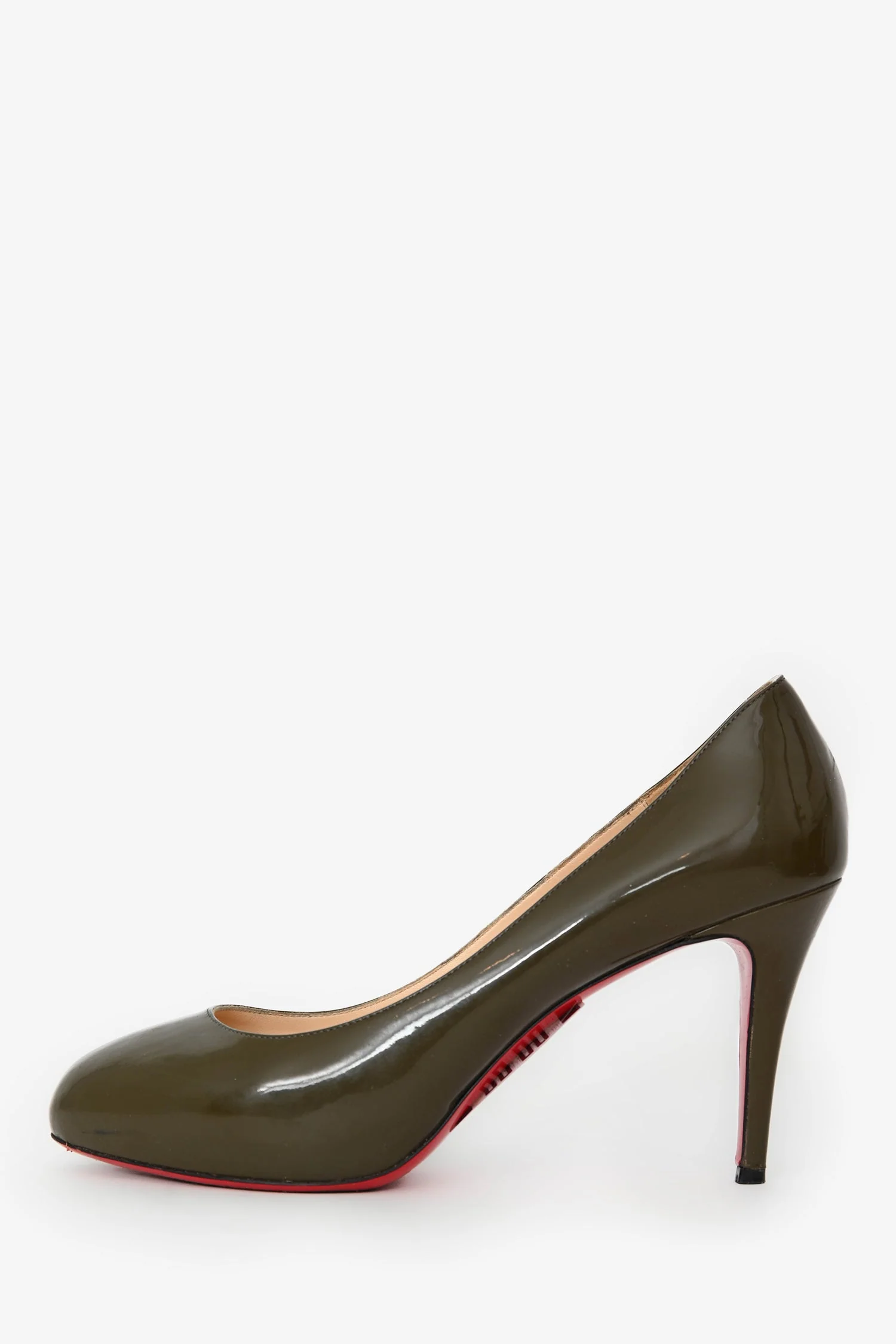 Christian Louboutin Olive Green Pumps 85mm Size 40 - Image 4