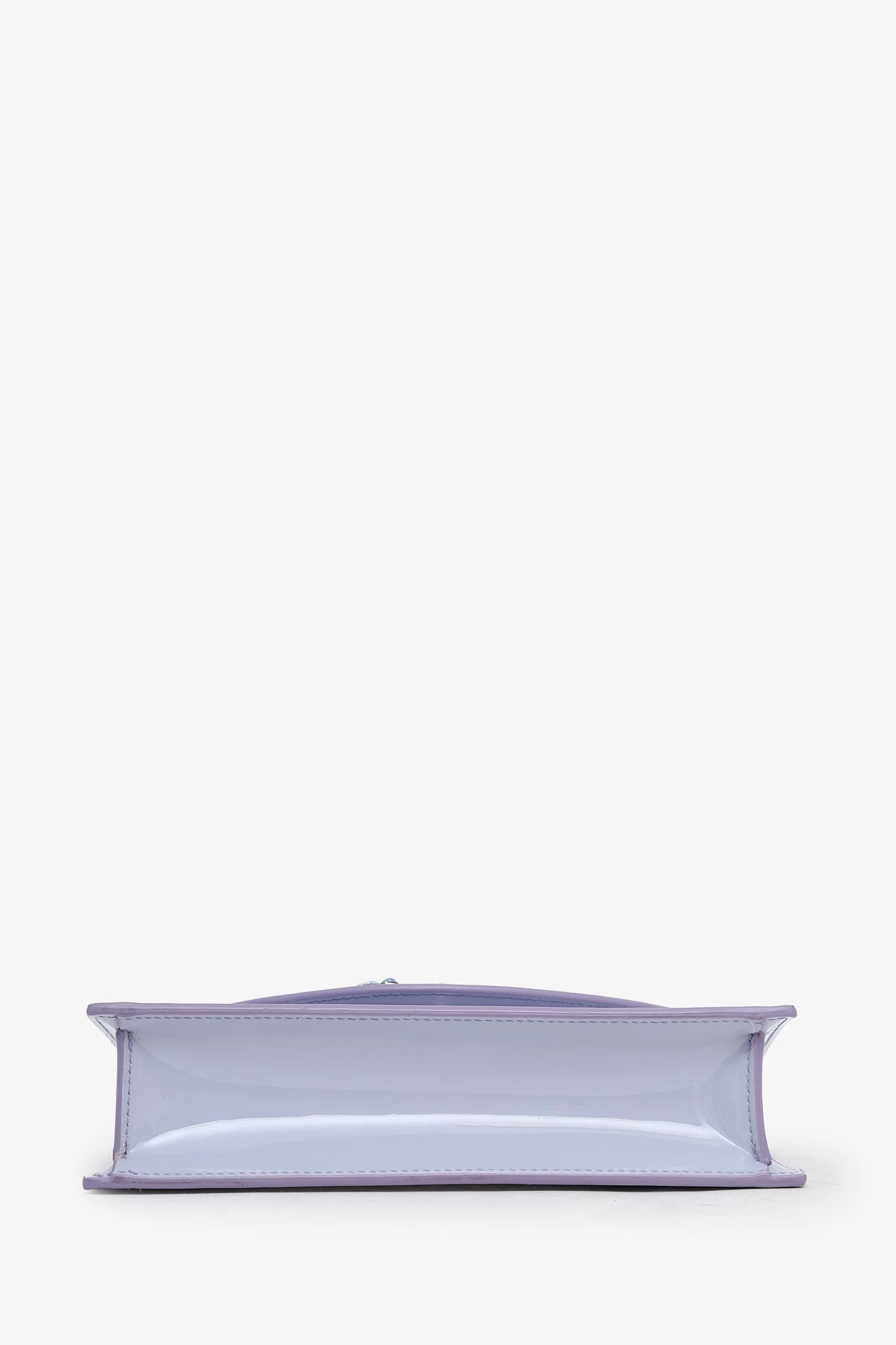 Christian Louboutin Purple Patent Leather Loubi54 Strass Logo Clutch With Chain - Image 5
