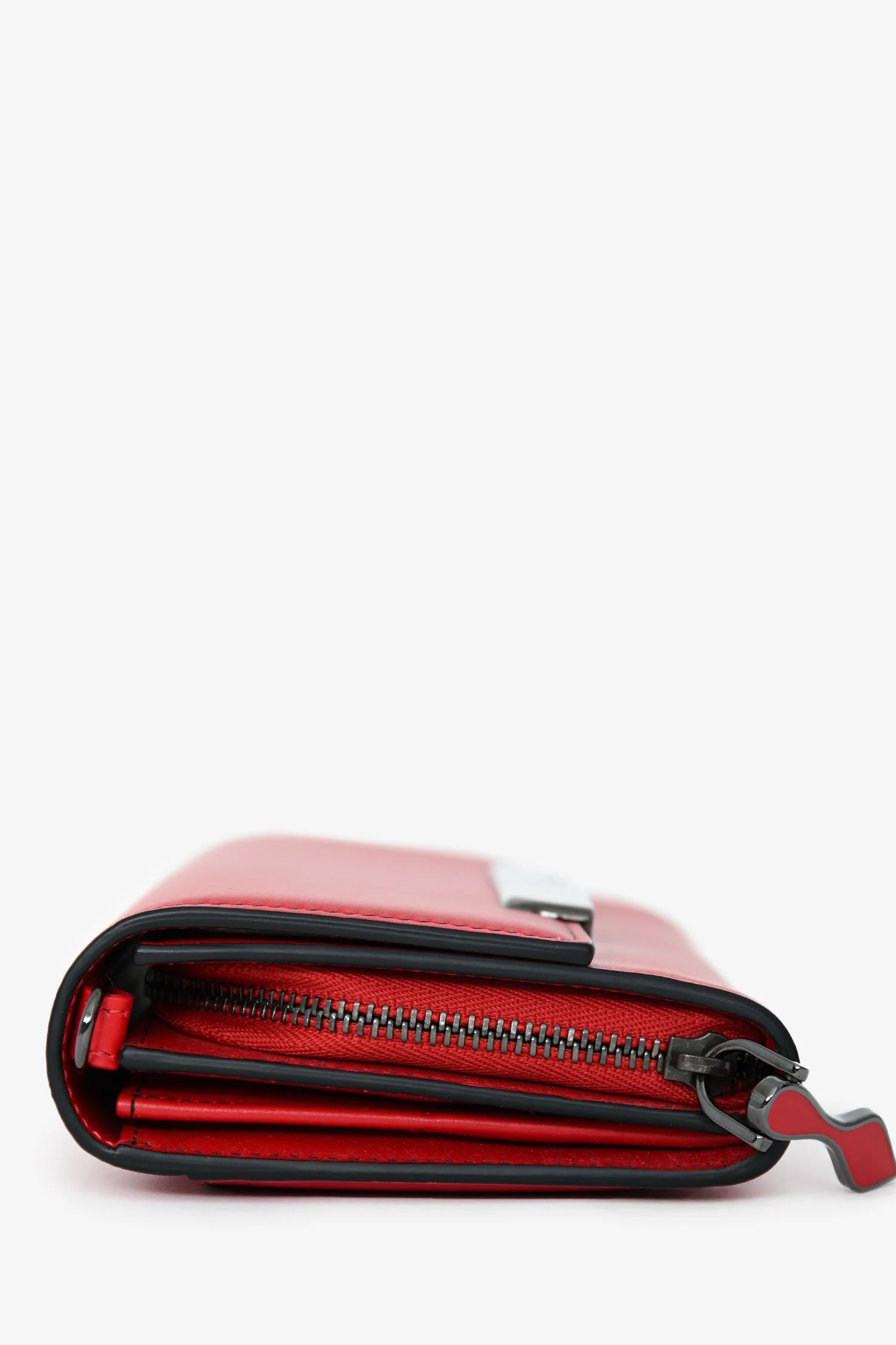 Christian Louboutin Red Leather Rougissime Wallet on Chain - Image 4