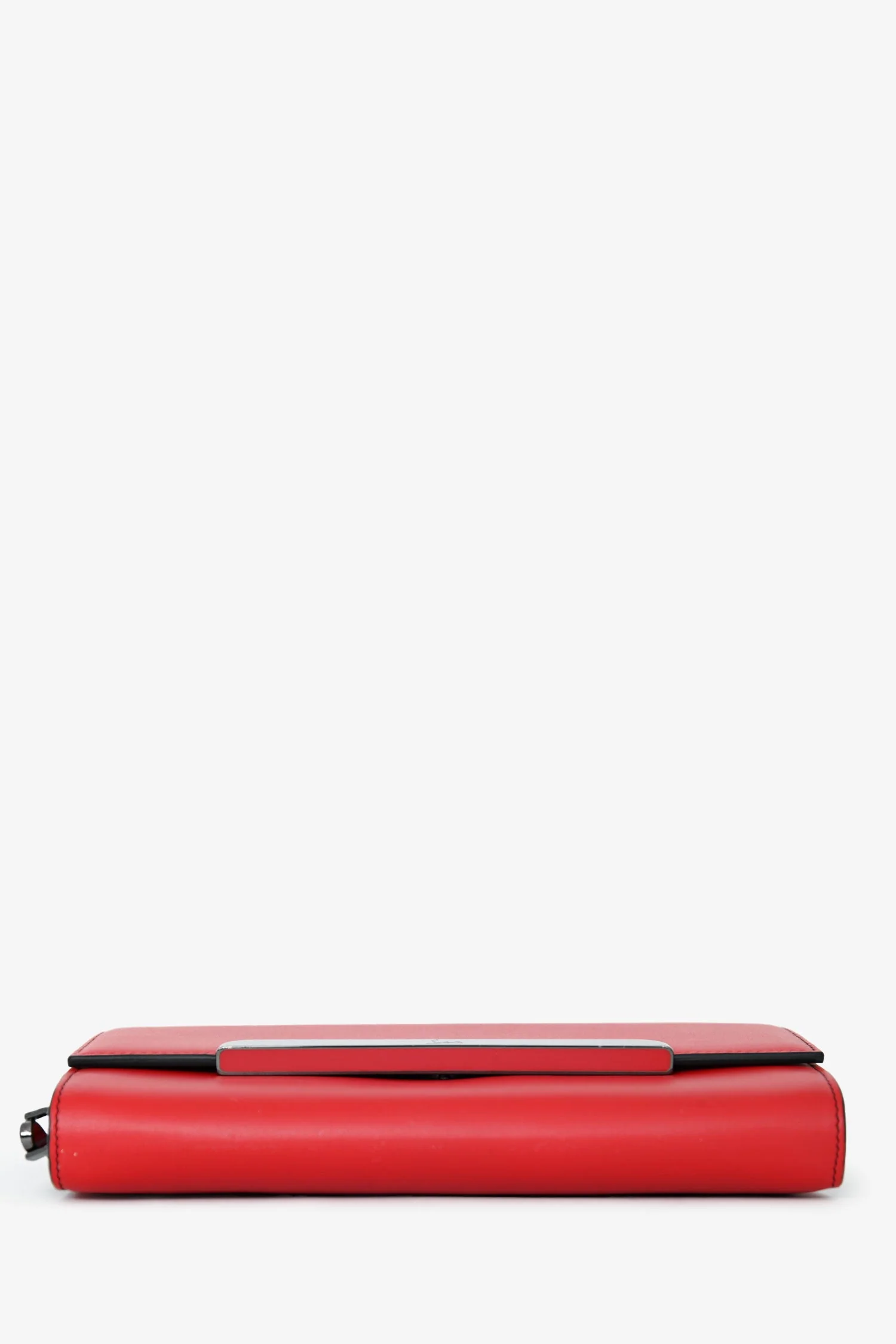 Christian Louboutin Red Leather Rougissime Wallet on Chain - Image 5