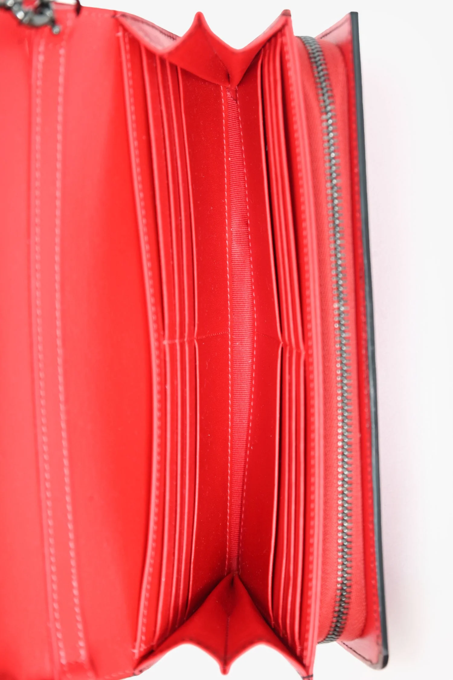 Christian Louboutin Red Leather Rougissime Wallet on Chain - Image 6