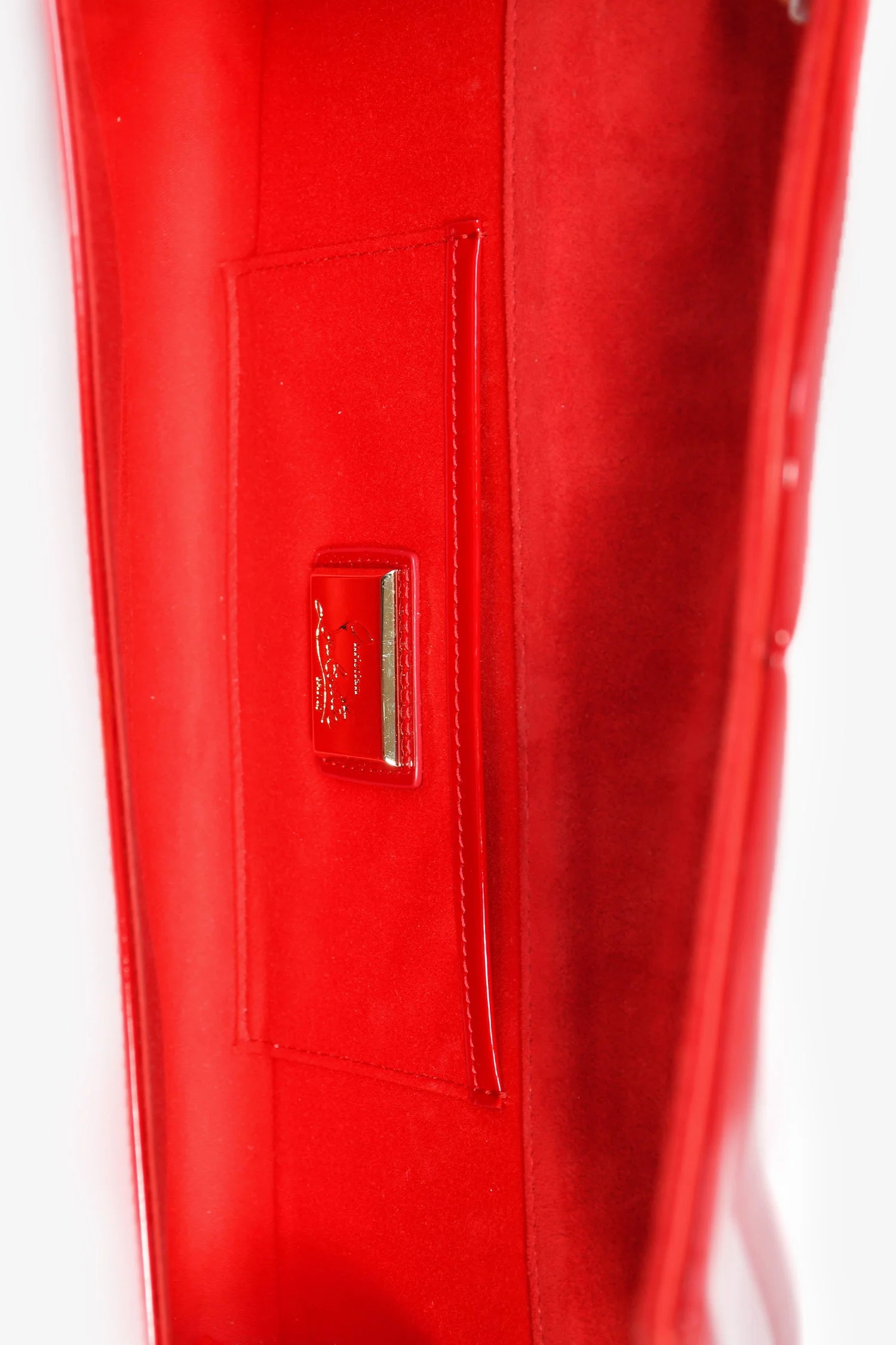 Christian Louboutin Red Patent Leather 'So Kate' Clutch - Image 6