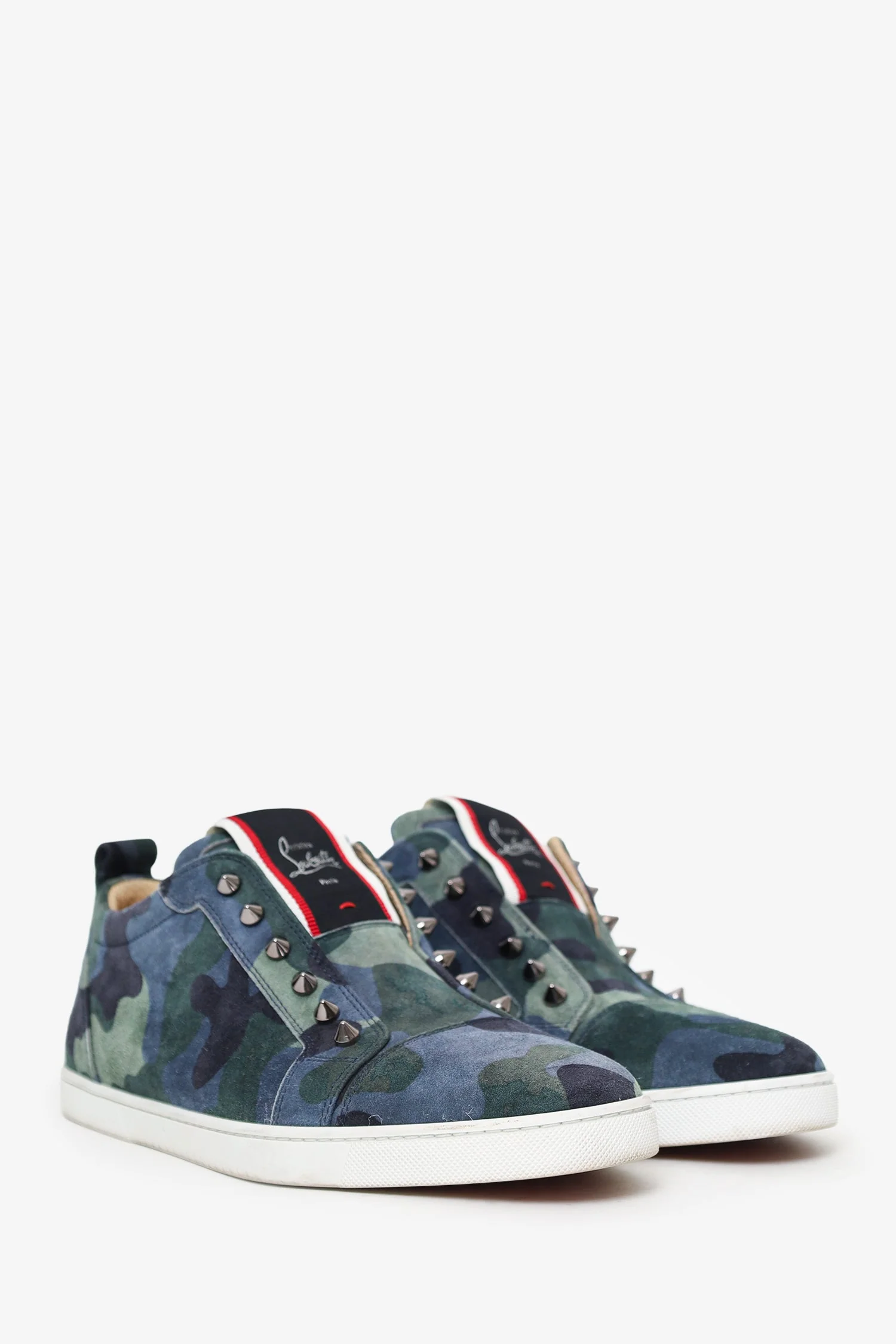 Christian Louboutin Suede Printed Sneakers Size 42 - Image 2