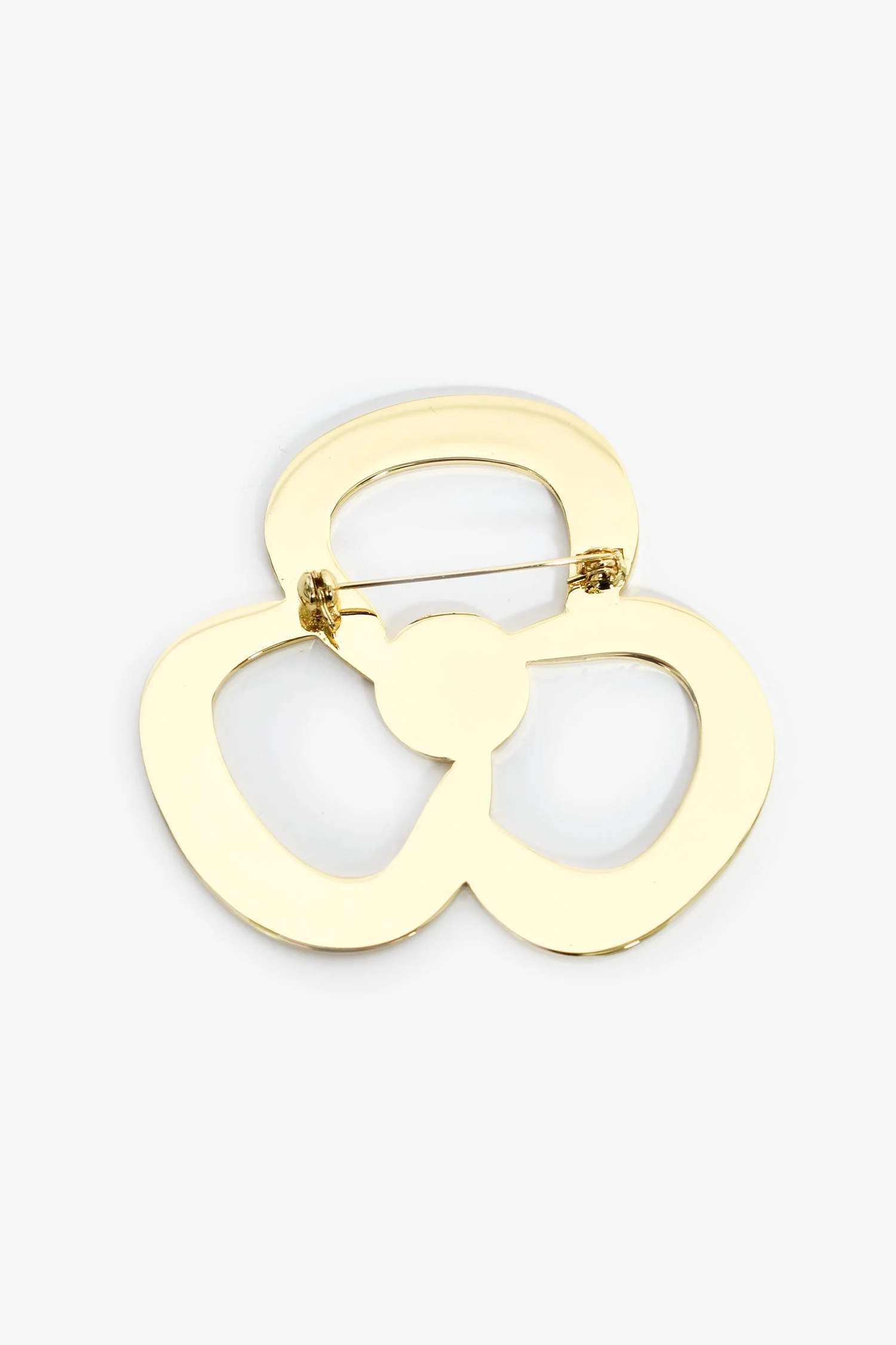 Christian Louboutin Yellow Enamel/Gold Tone Flower Brooch - Image 2