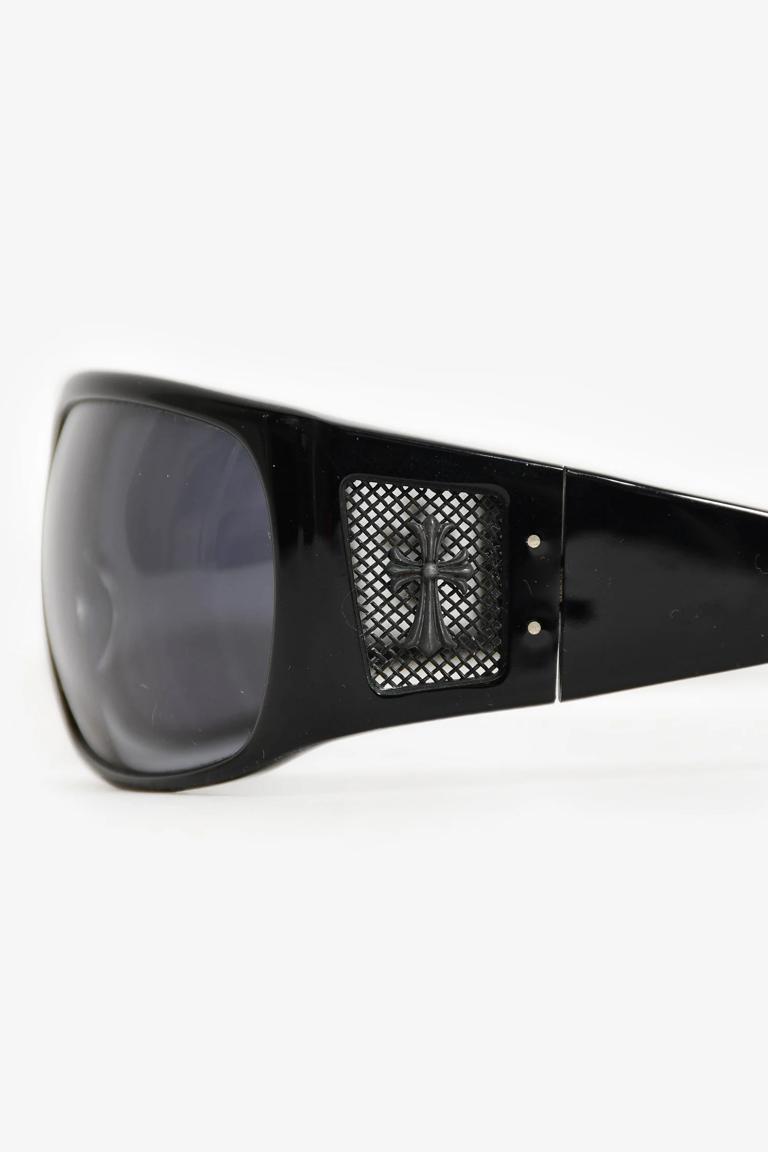 Chrome Hearts Black Shield Sunglasses - Image 4