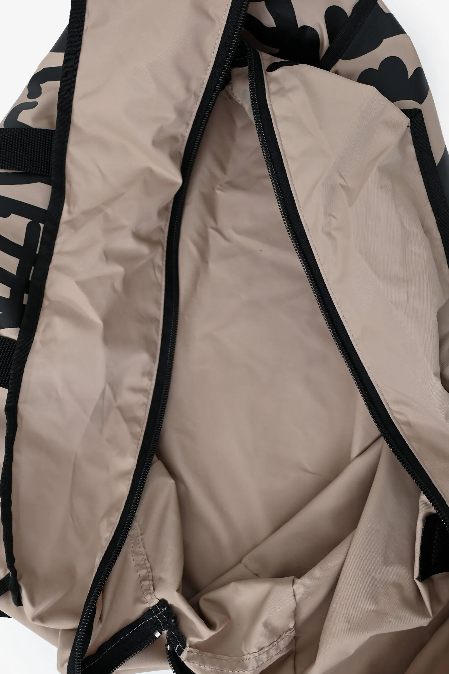 Comme Des Garcons 2023 Cream/Black Graphic Nylon Zip Tote - Image 6
