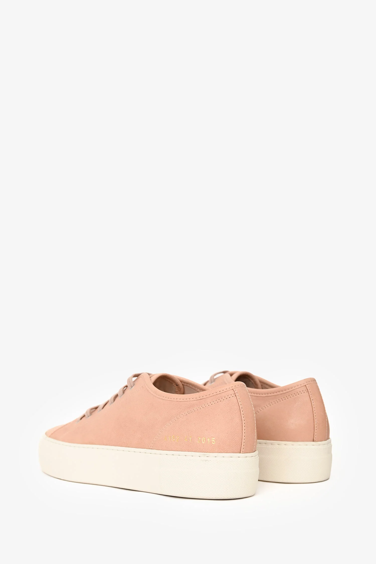 Common Projects Pink Leather Tournament Low-Top Sneakers Size 41 - Image 4