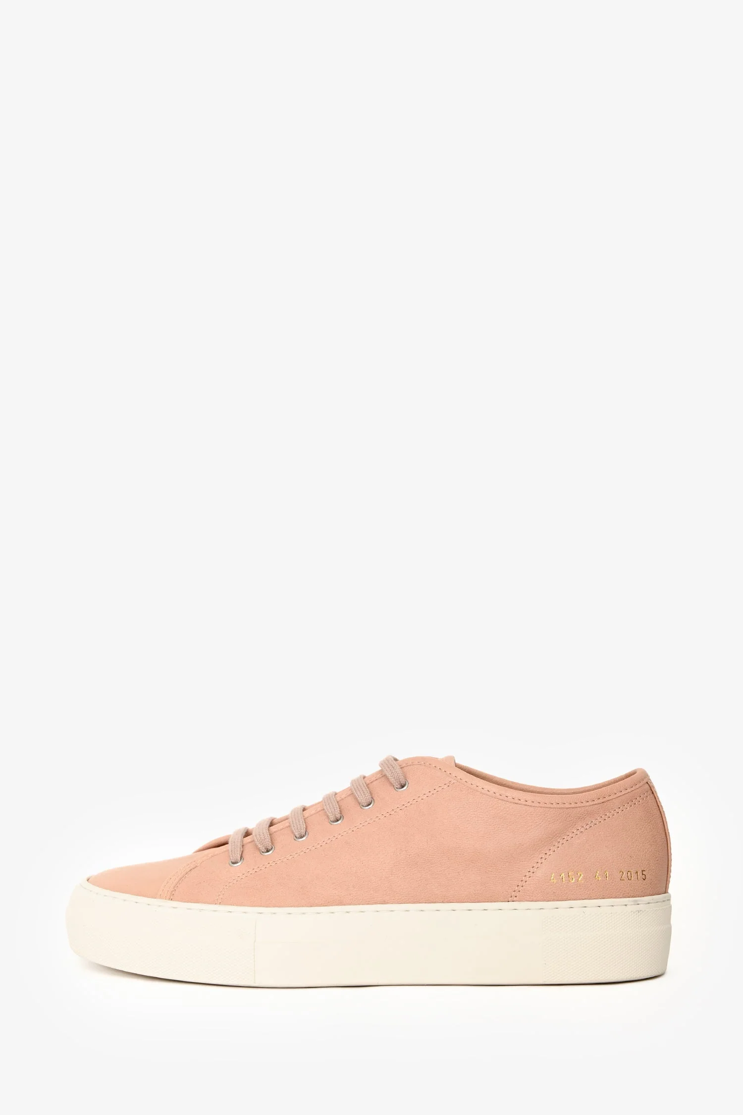 Common Projects Pink Leather Tournament Low-Top Sneakers Size 41 - Image 5