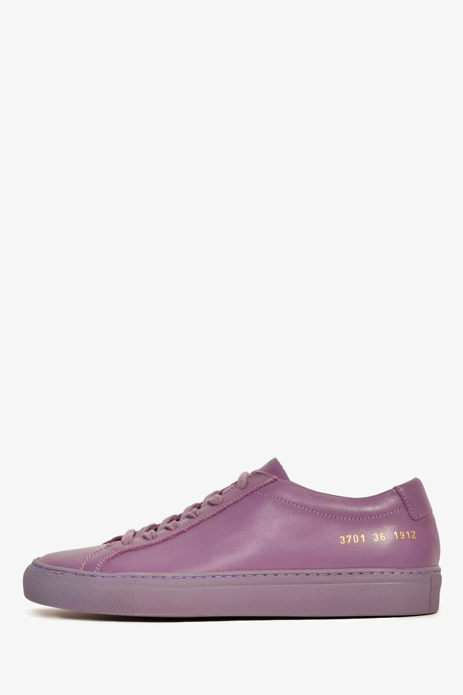 Common Projects Purple Leather Sneakers Size 36 - Image 5