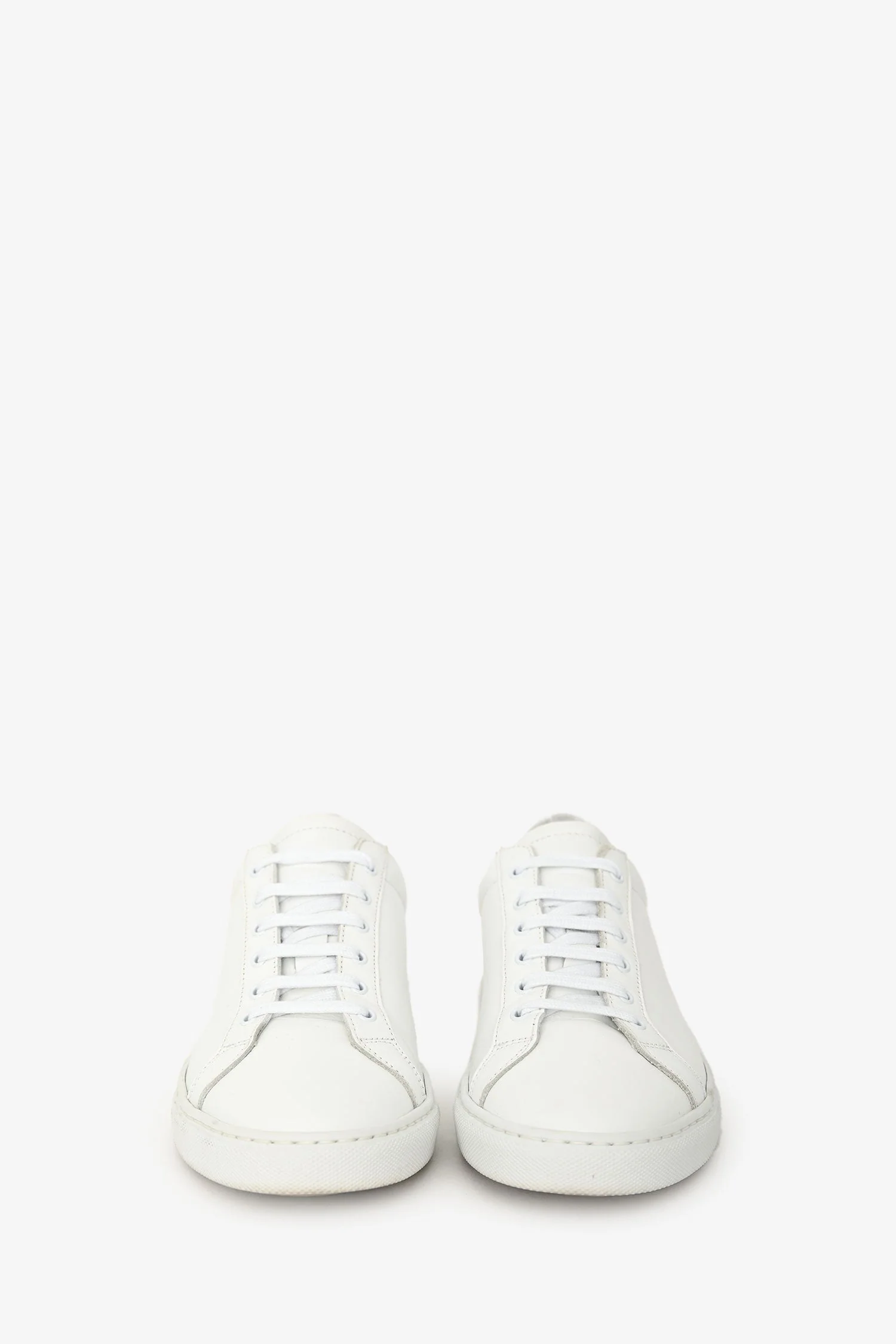 Common Projects White Leather 'Achilles' Low Top Sneakers Size 41 - Image 3
