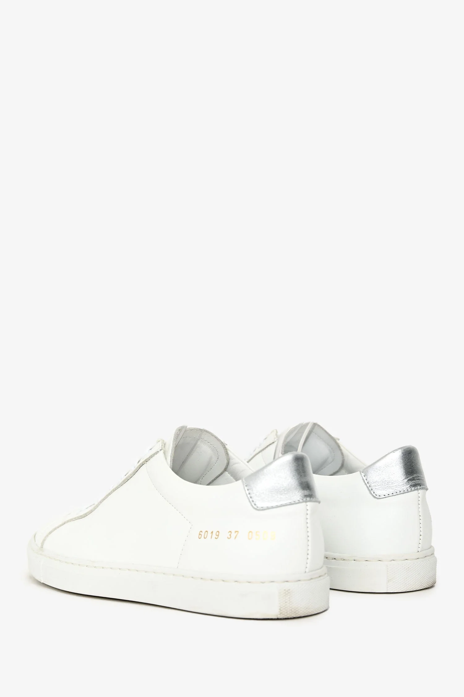 Common Projects White Leather 'Achilles' Low Top Sneakers Size 41 - Image 4