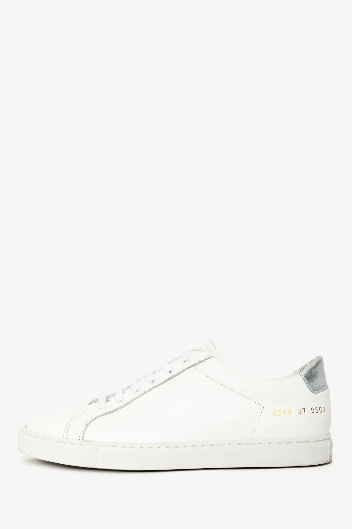 Common Projects White Leather 'Achilles' Low Top Sneakers Size 41 - Image 5