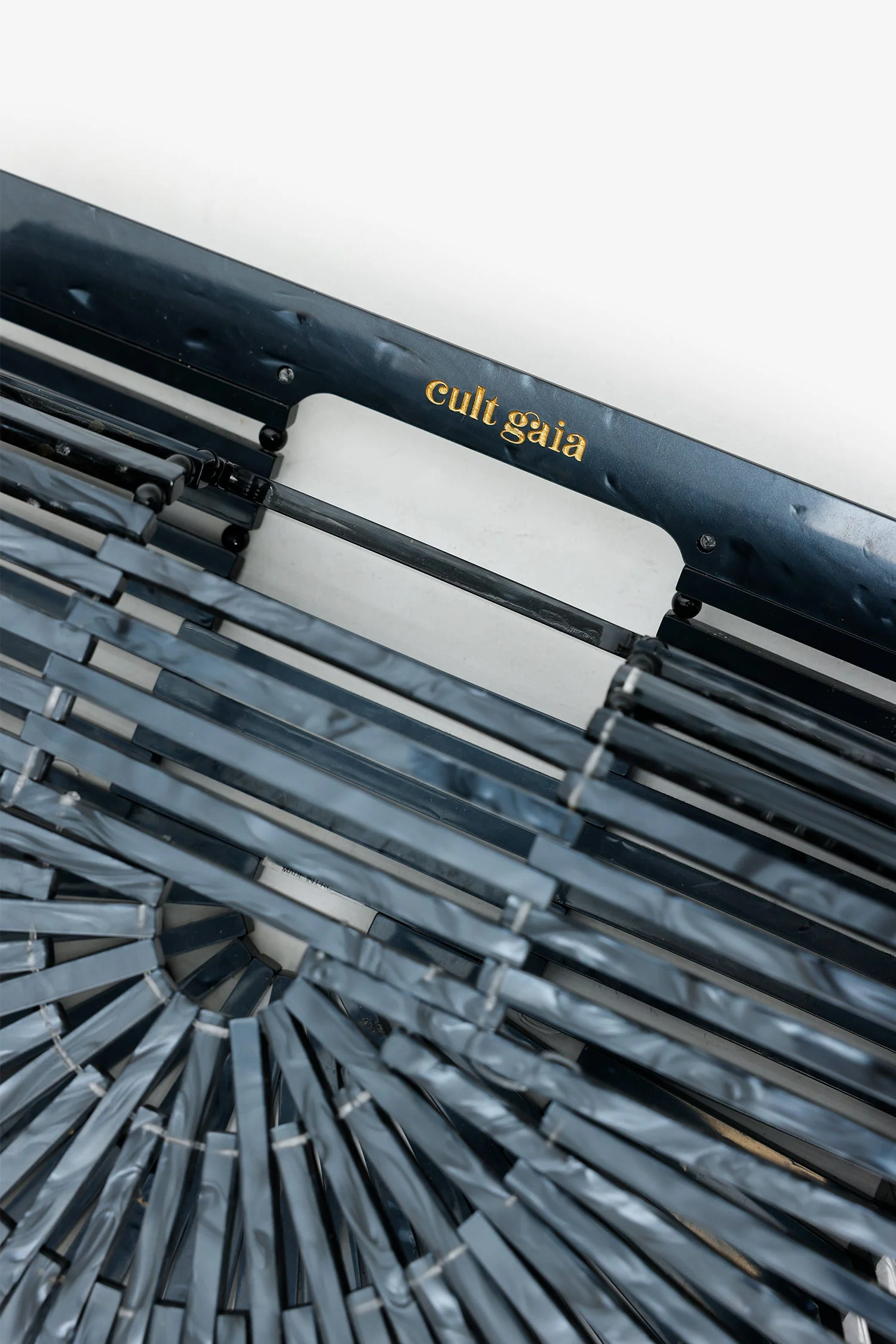 Cult Gaia Black Acrylic Ark Clutch Bag - Image 2