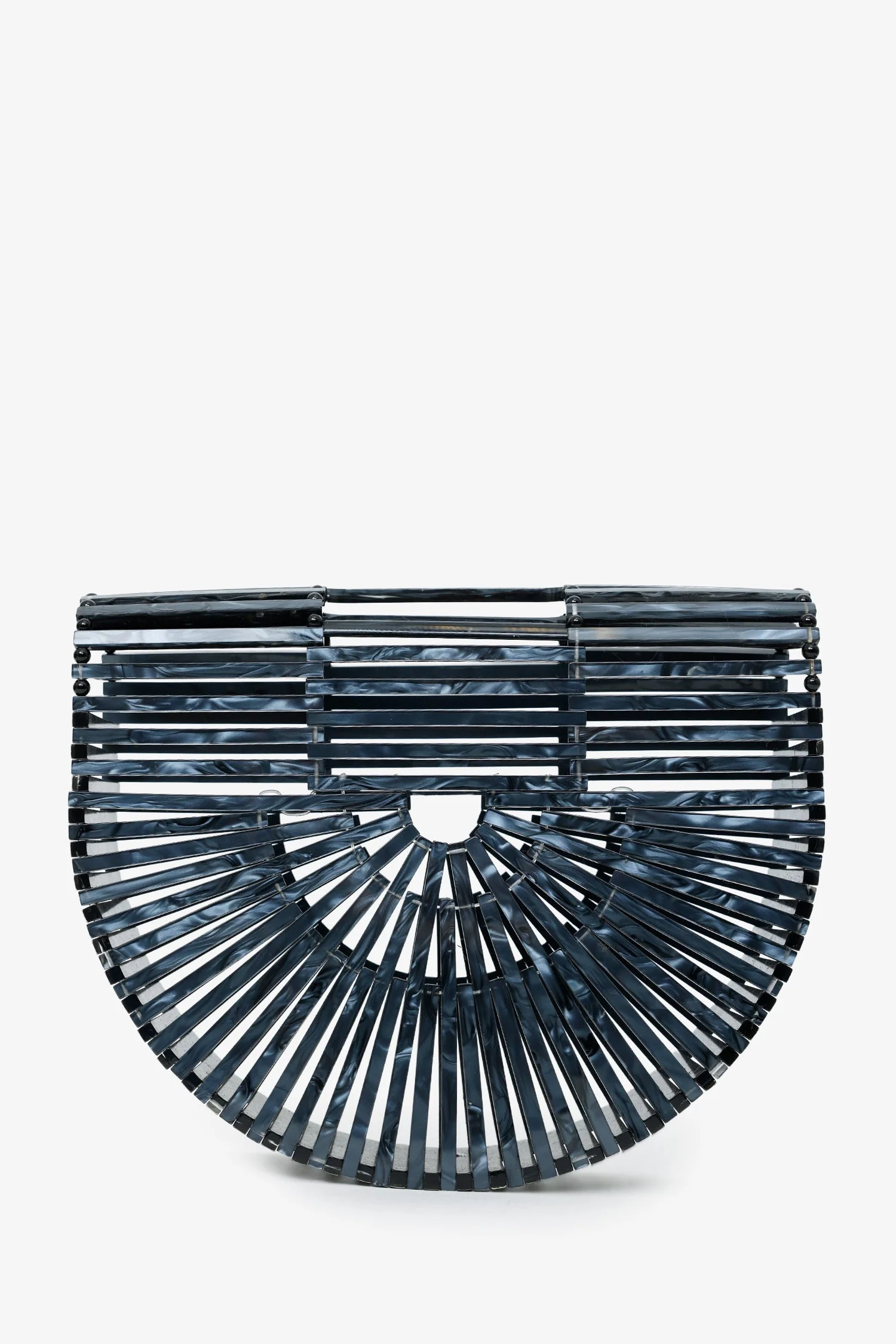 Cult Gaia Black Acrylic Ark Clutch Bag - Image 3