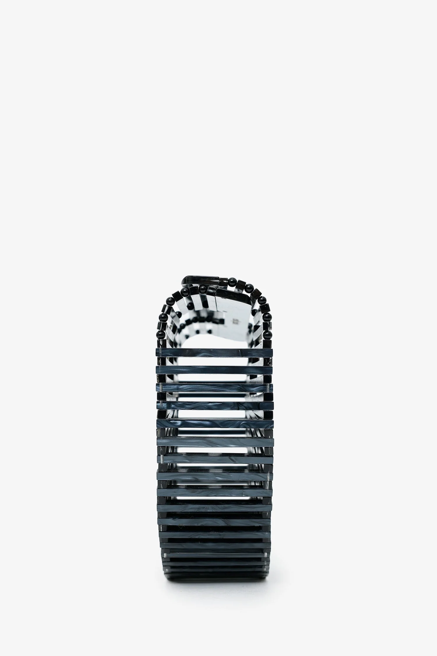 Cult Gaia Black Acrylic Ark Clutch Bag - Image 5