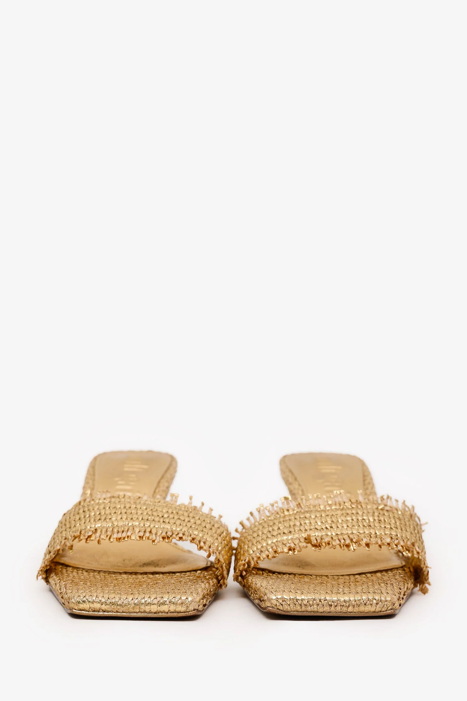 Cult Gaia Gold 'Ada' Slip Sandals Size 41 - Image 3
