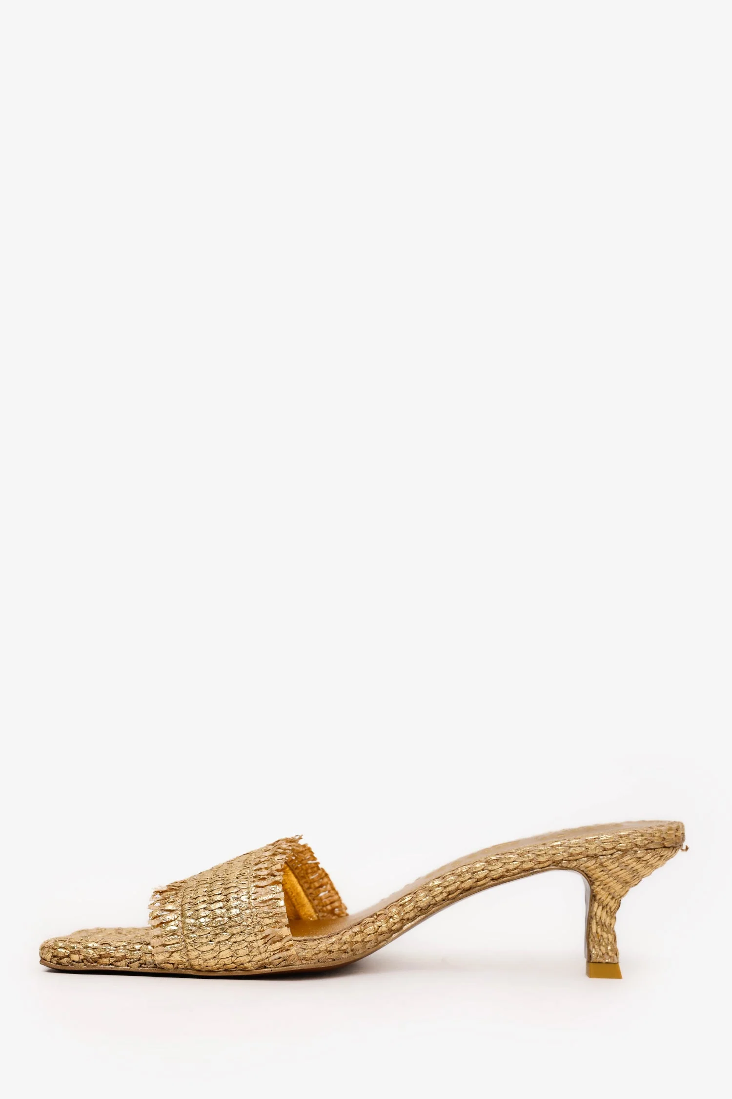 Cult Gaia Gold 'Ada' Slip Sandals Size 41 - Image 4