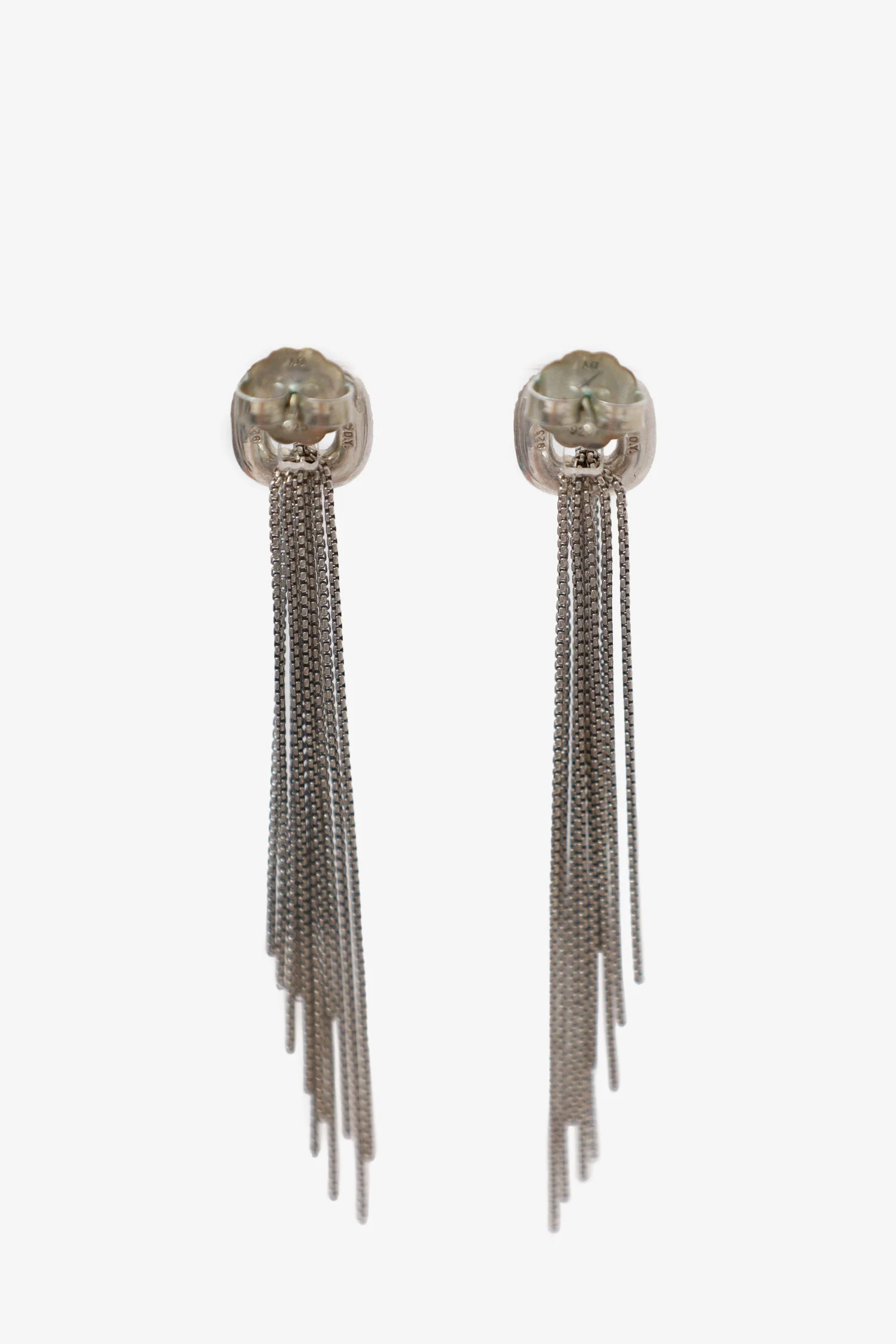 David Yurman Diamond 'Graphite Ice' Tassel Drop Earrings - Image 2