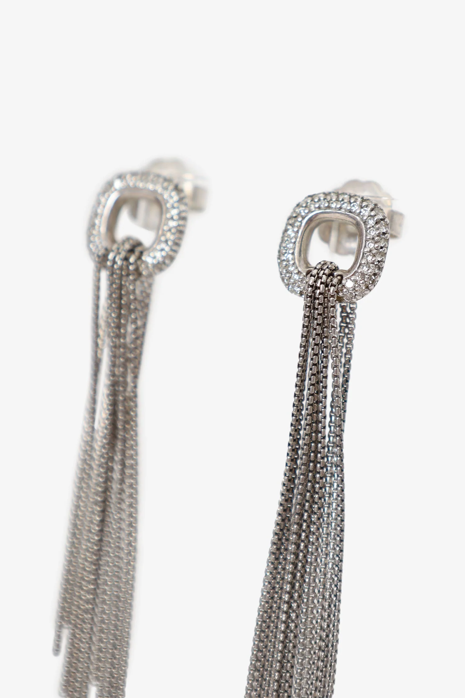 David Yurman Diamond 'Graphite Ice' Tassel Drop Earrings - Image 3