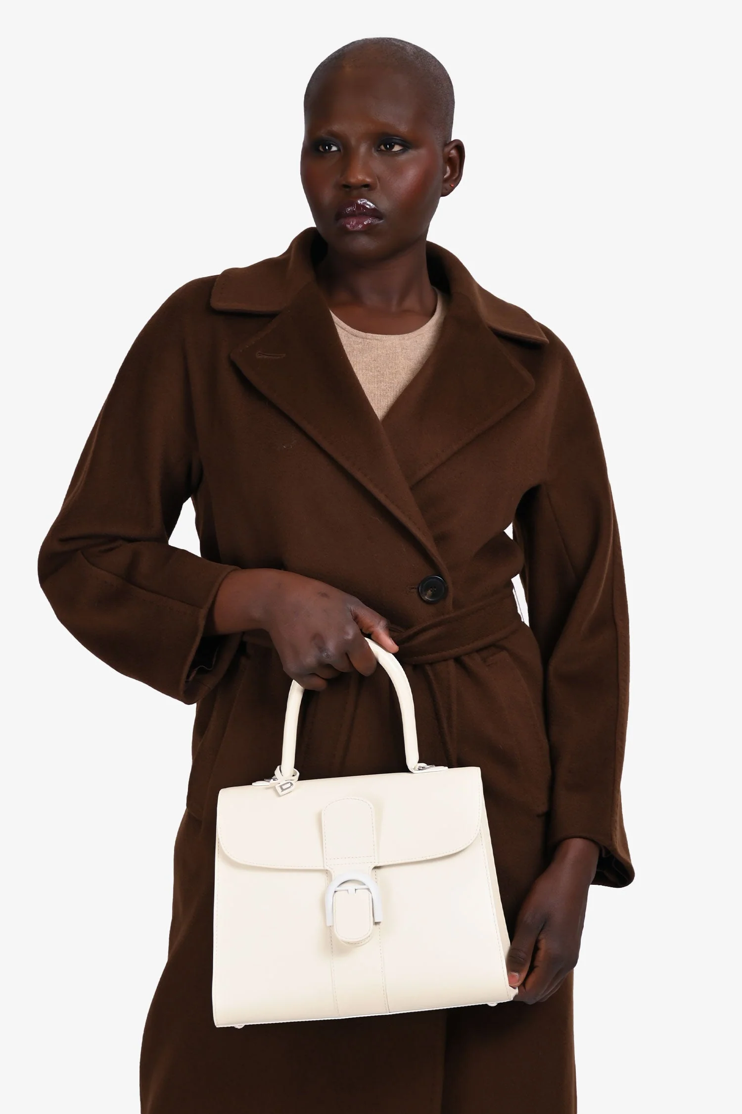 Delvaux 2018 White Box Calfskin Brilliant MM with Strap - Image 9
