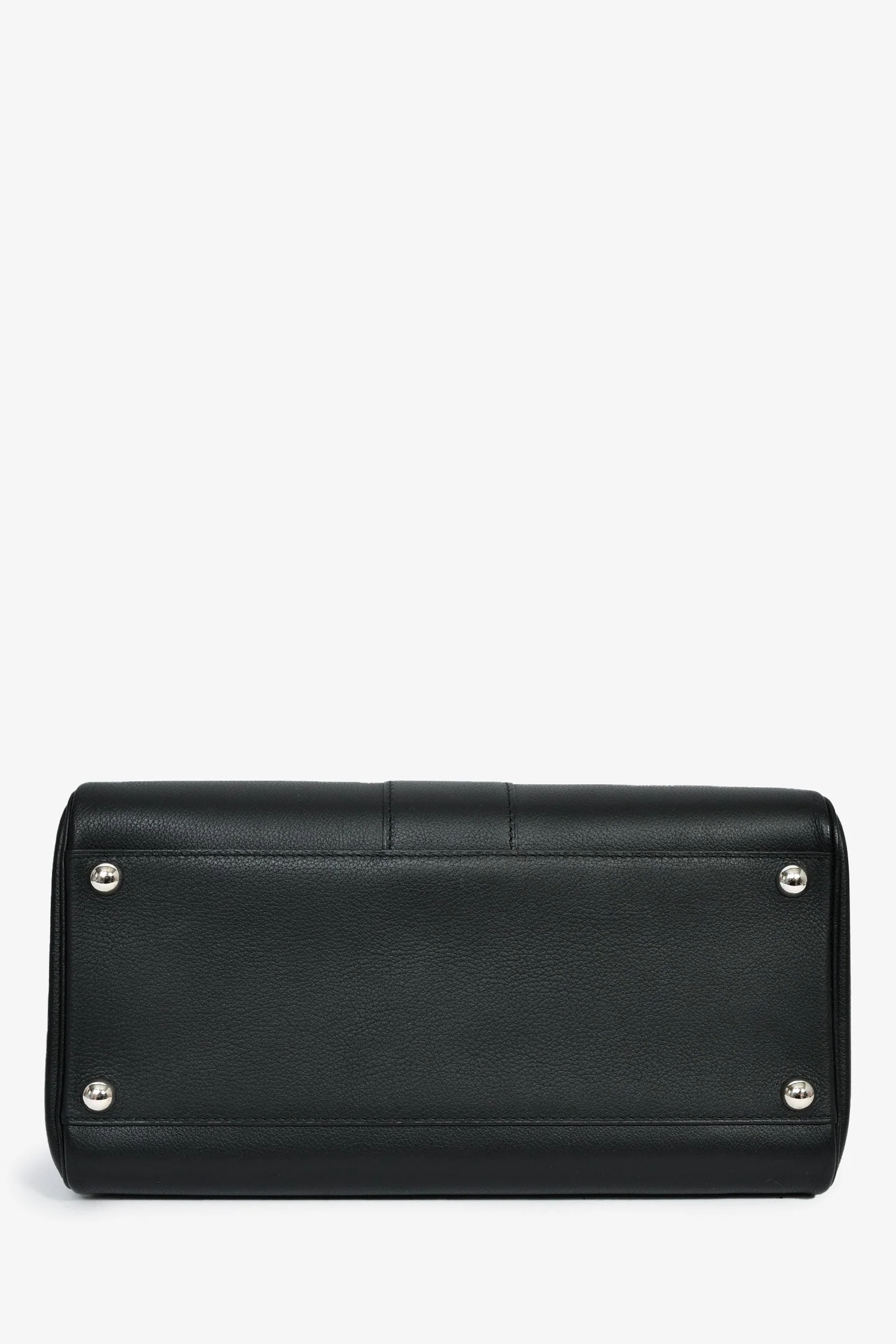 Delvaux Black Leather Brillant MM Top Handle Bag with Strap - Image 5
