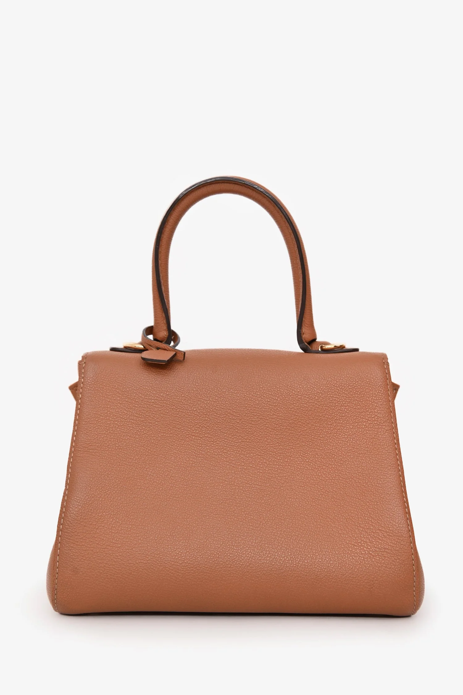 Delvaux Brown Calf Leather Brillant Mini Bag GHW with Strap - Image 2