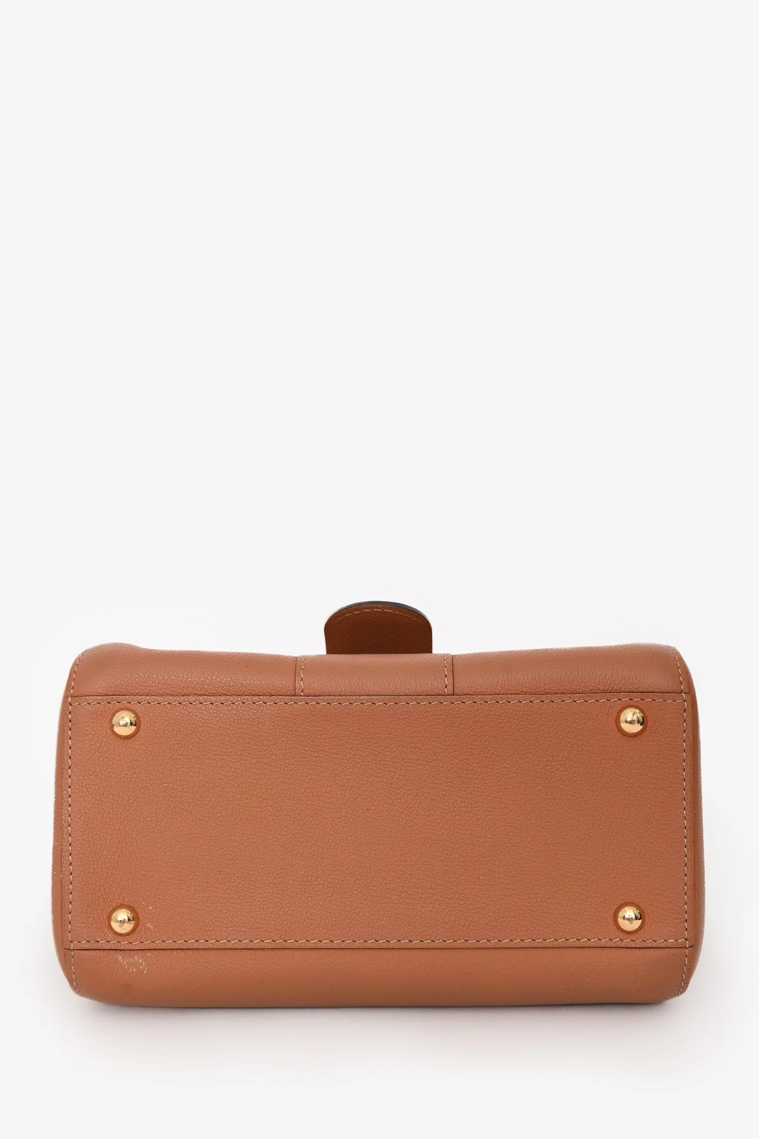 Delvaux Brown Calf Leather Brillant Mini Bag GHW with Strap - Image 5