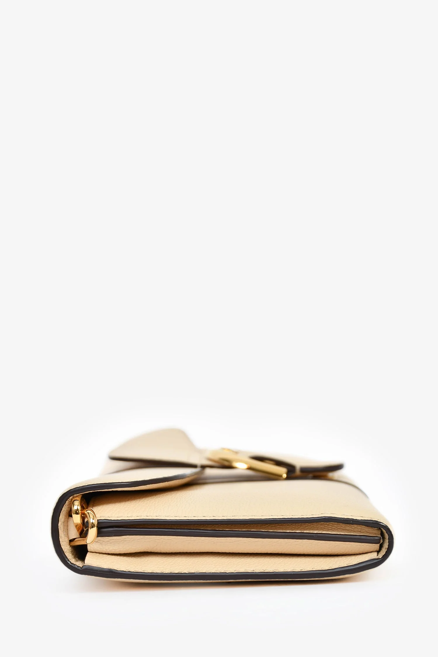 Delvaux Cream Leather 'Brilliant' Wallet on Chain - Image 3