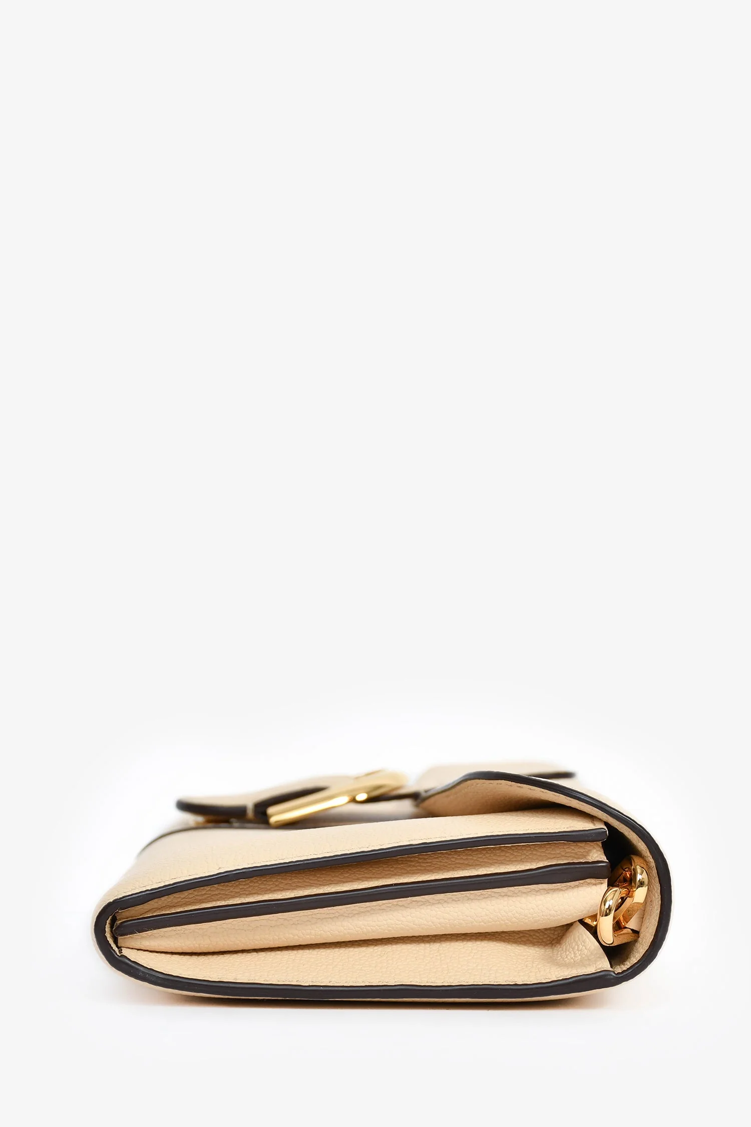 Delvaux Cream Leather 'Brilliant' Wallet on Chain - Image 4