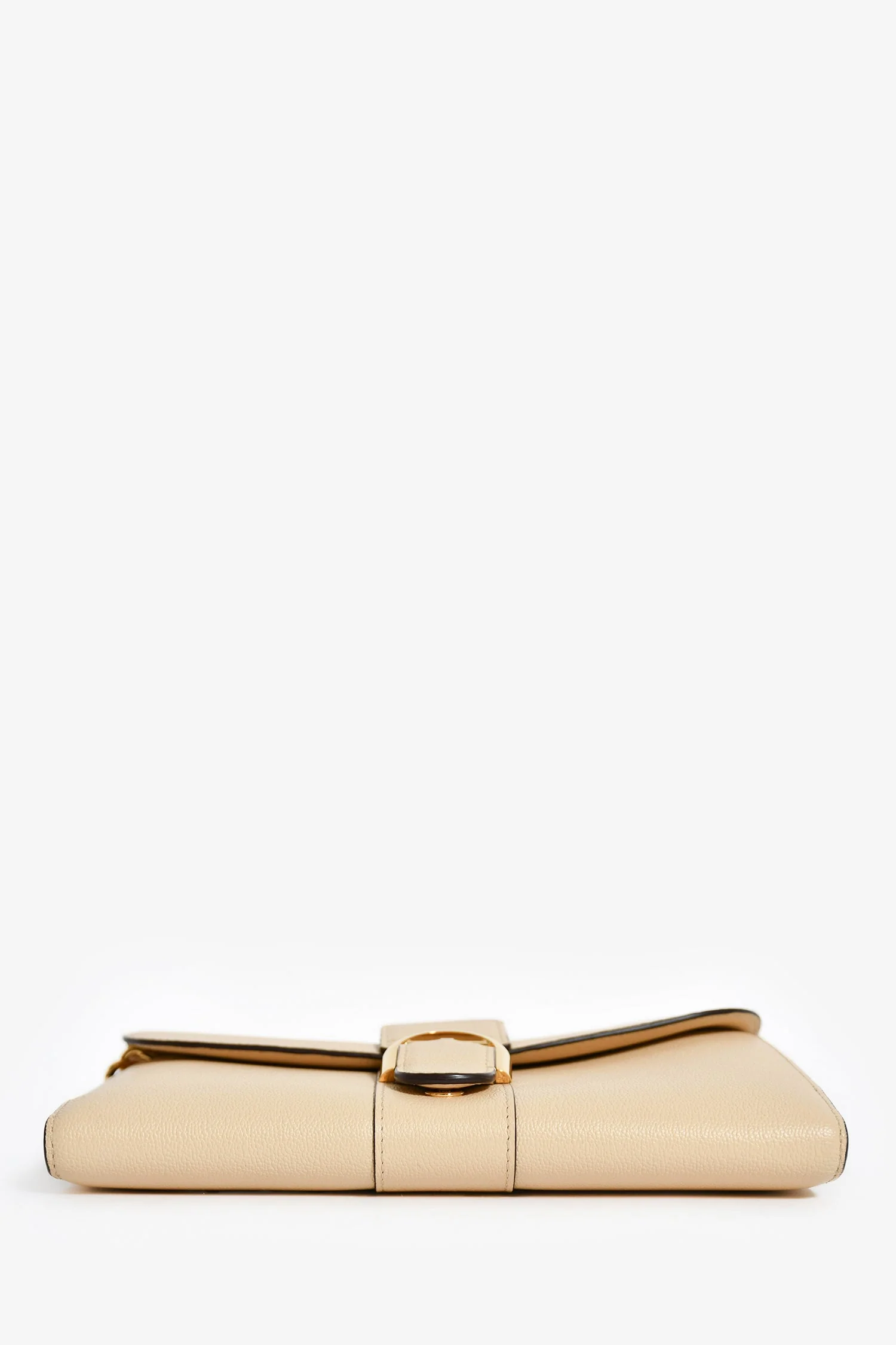 Delvaux Cream Leather 'Brilliant' Wallet on Chain - Image 5